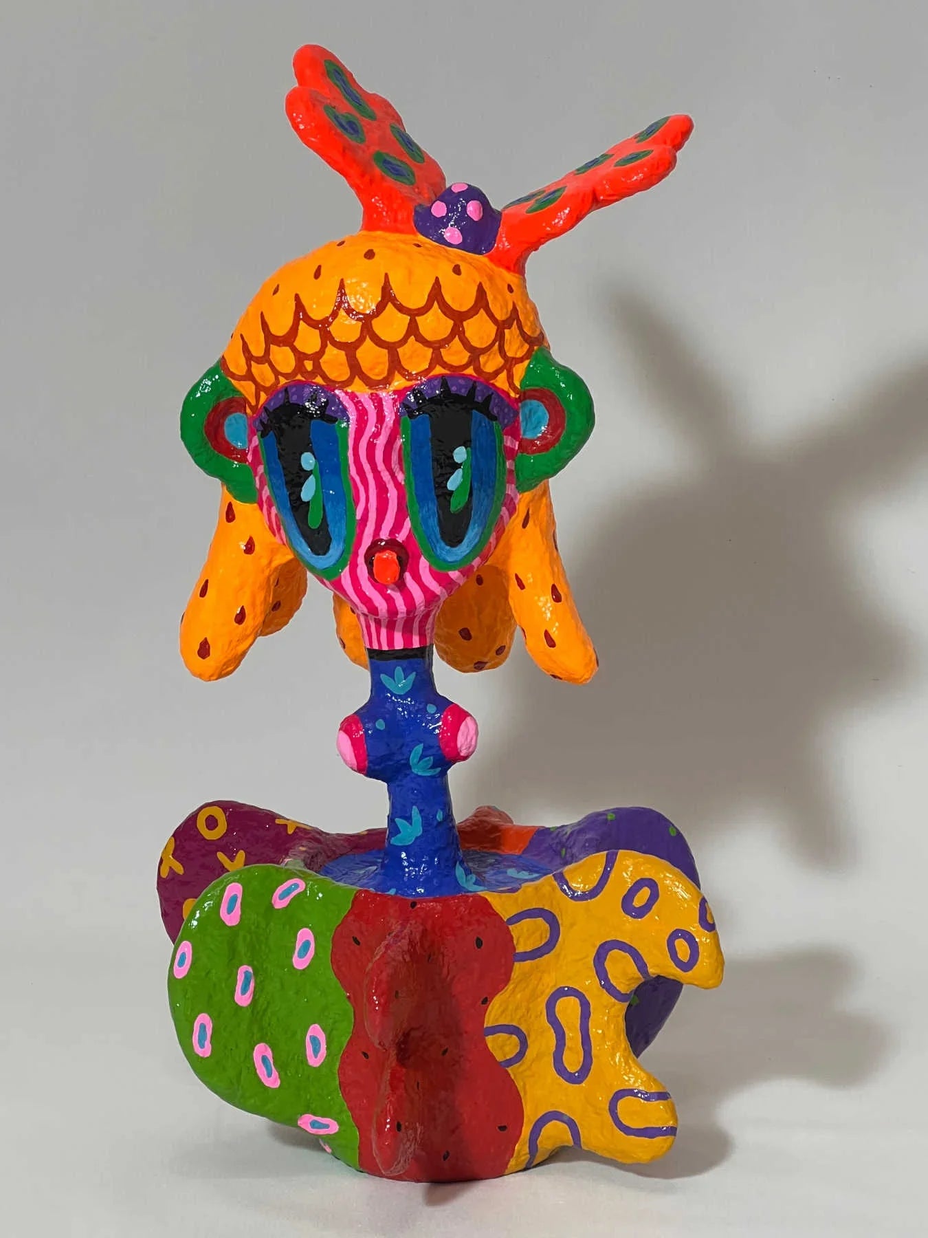 Colorful Folk Art Paper Mache Sculpture By Najva Erfani in Dubai