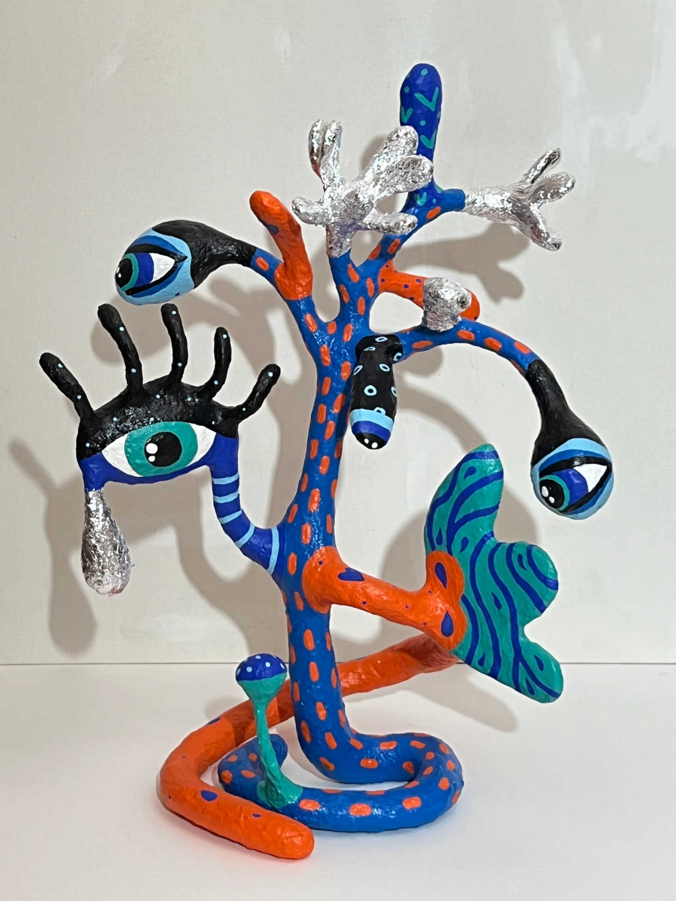 Colorful Folk Art Paper Mache Sculpture By Najva Erfani in Dubai