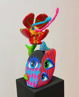 Colorful Folk Art Paper Mache Sculpture By Najva Erfani in Dubai
