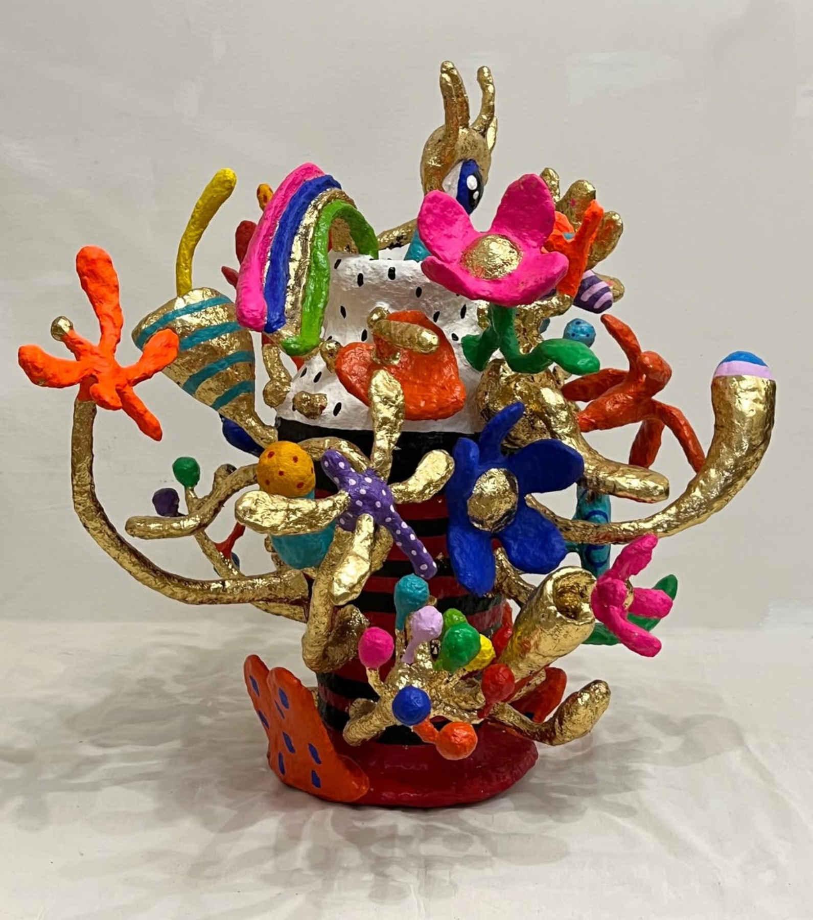Colorful Folk Art Paper Mache Sculpture By Najva Erfani in Dubai