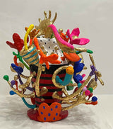 Colorful Folk Art Paper Mache Sculpture By Najva Erfani in Dubai