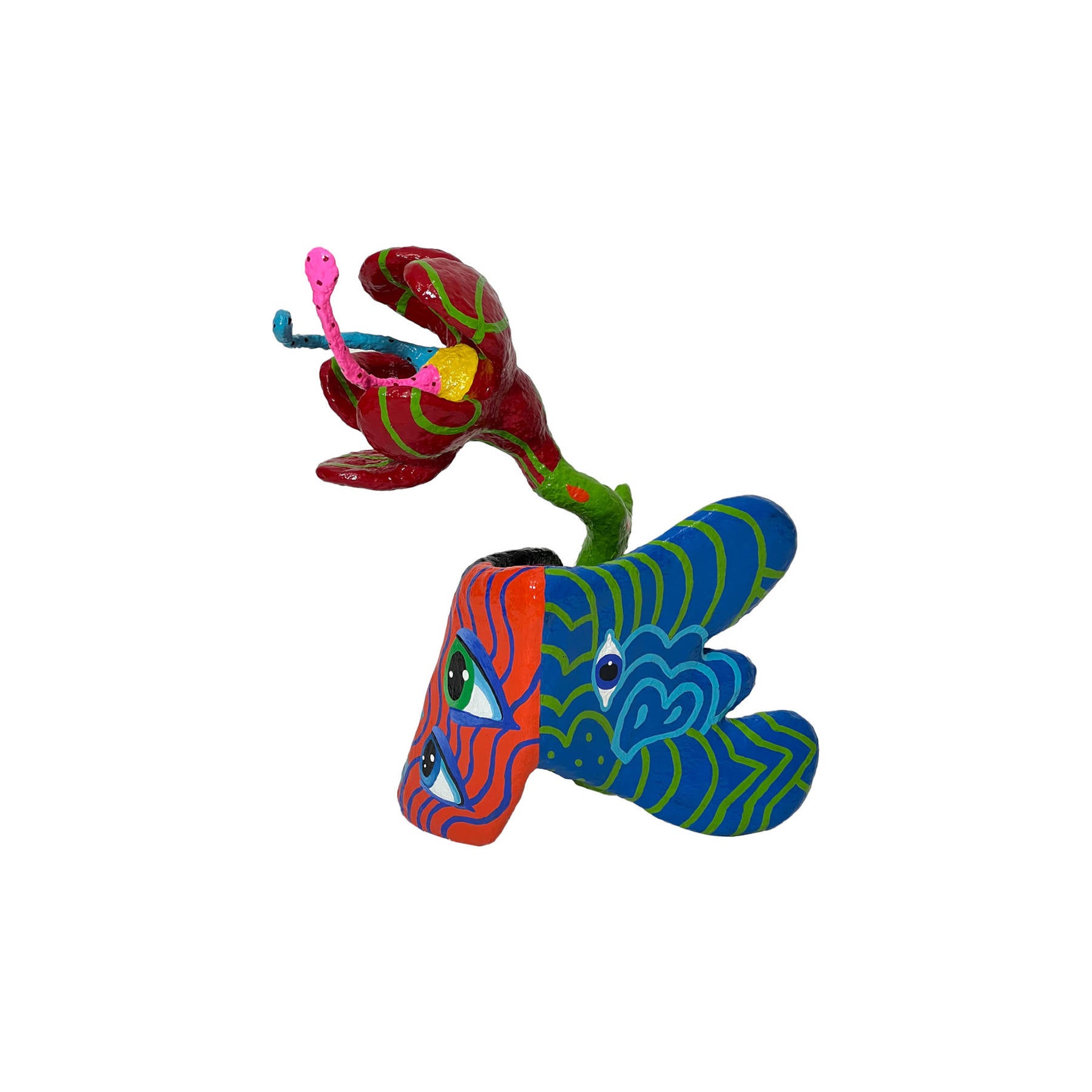 Colorful Folk Art Paper Mache Sculpture By Najva Erfani in Dubai