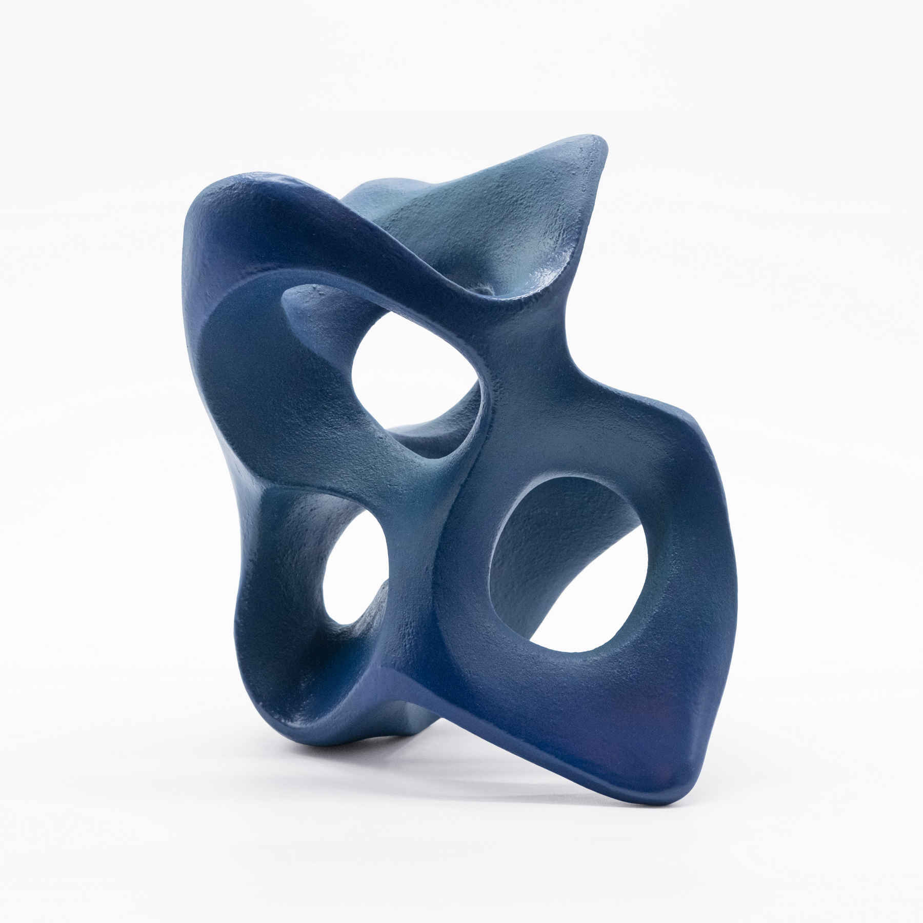 Blue Ceramic Sculpture Art By Ariane Crovisier