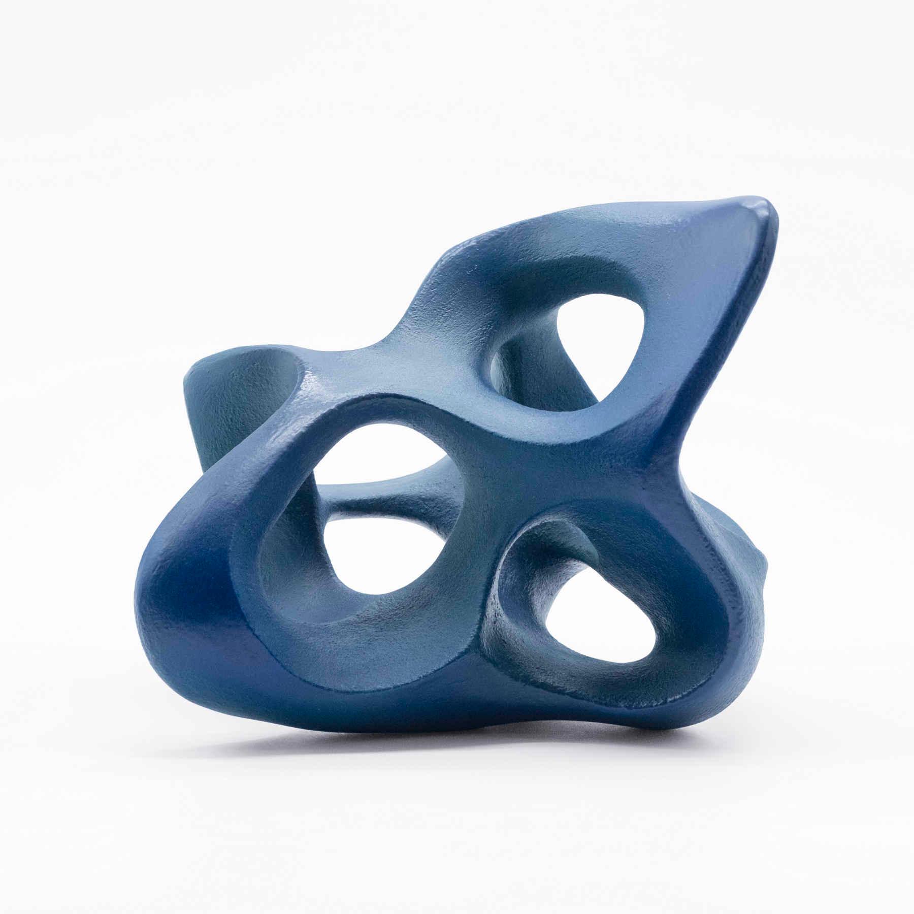 Blue Ceramic Sculpture Art By Ariane Crovisier
