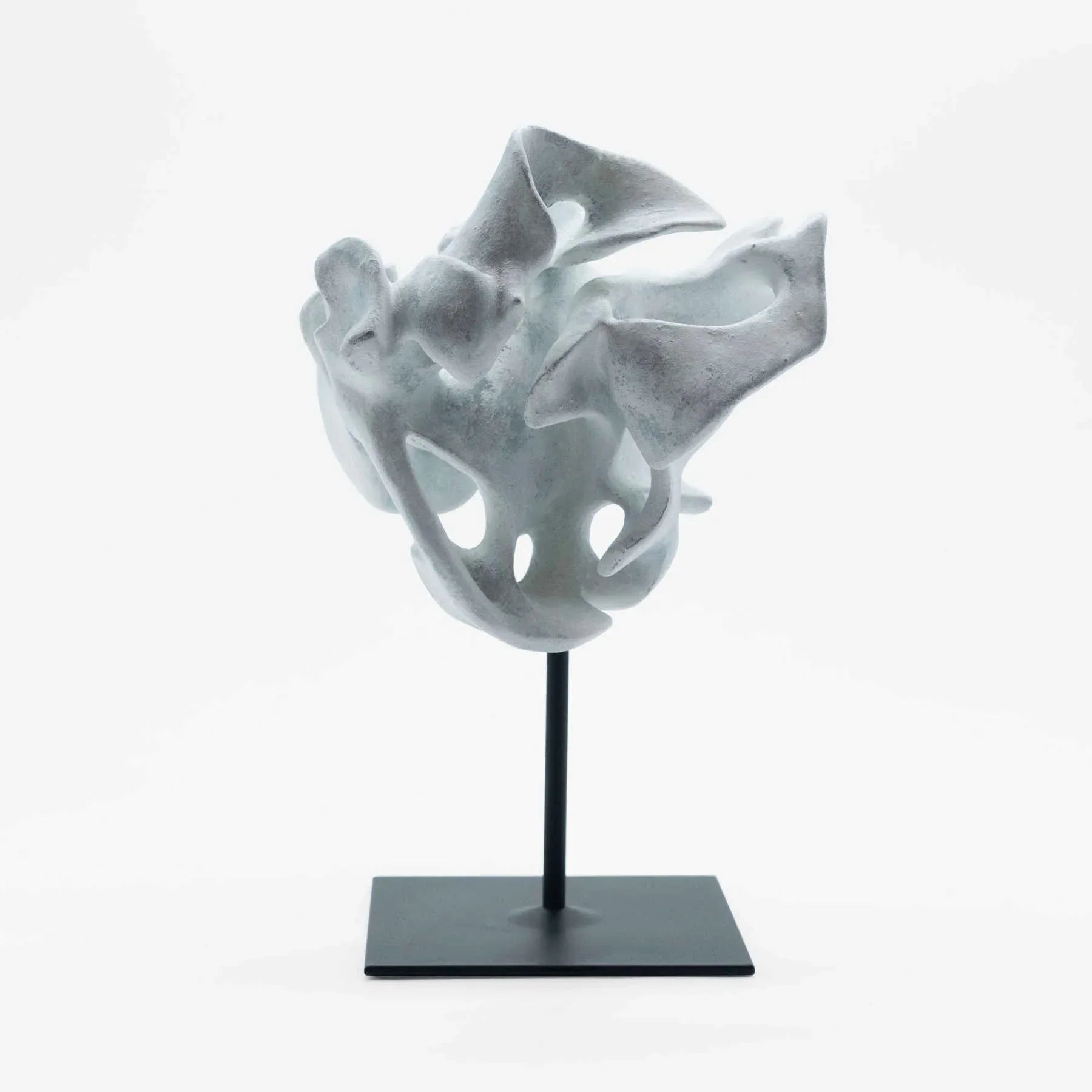Grey Abstract Ceramic Sculpture Art by Ariane Crovisier