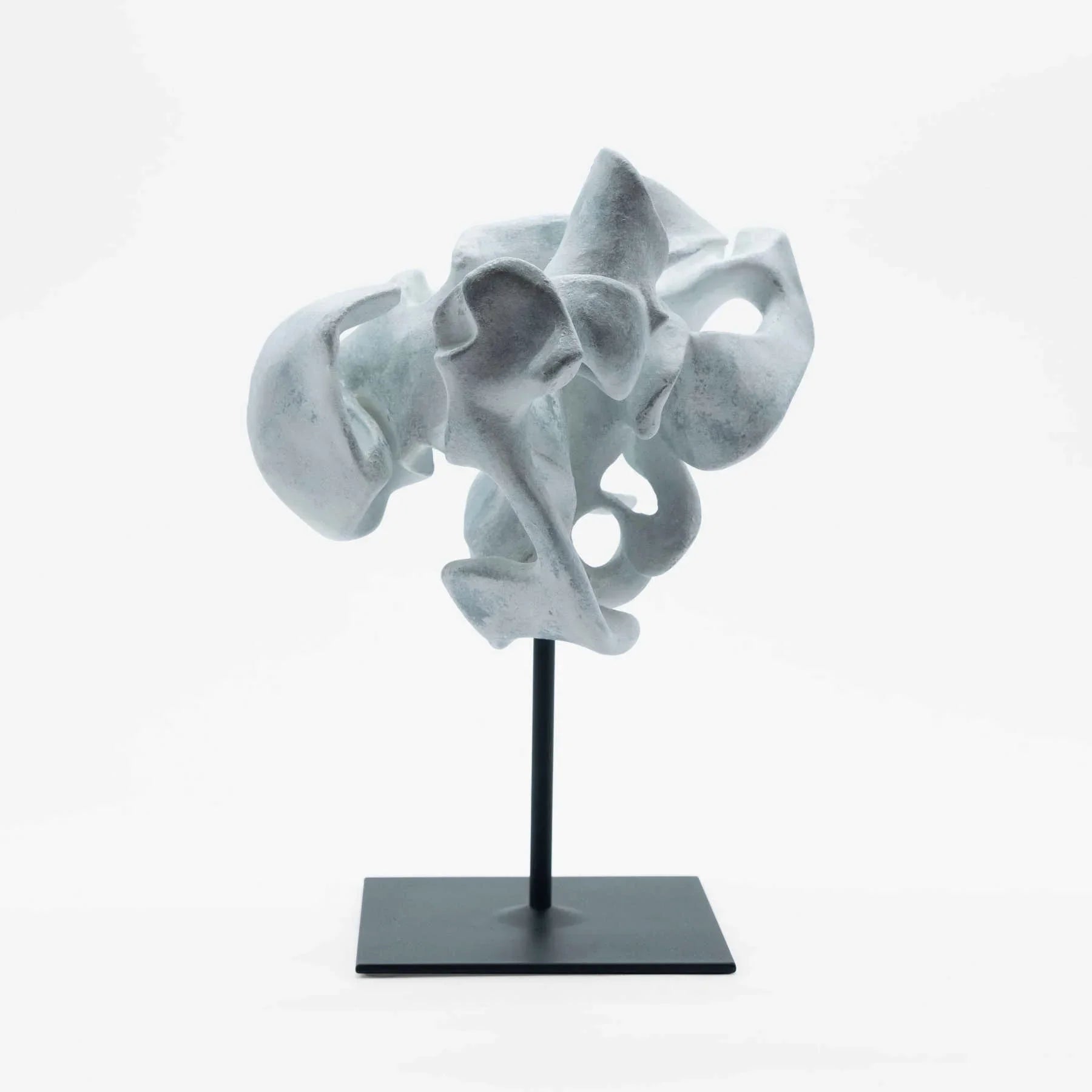 Grey Abstract Ceramic Sculpture Art by Ariane Crovisier