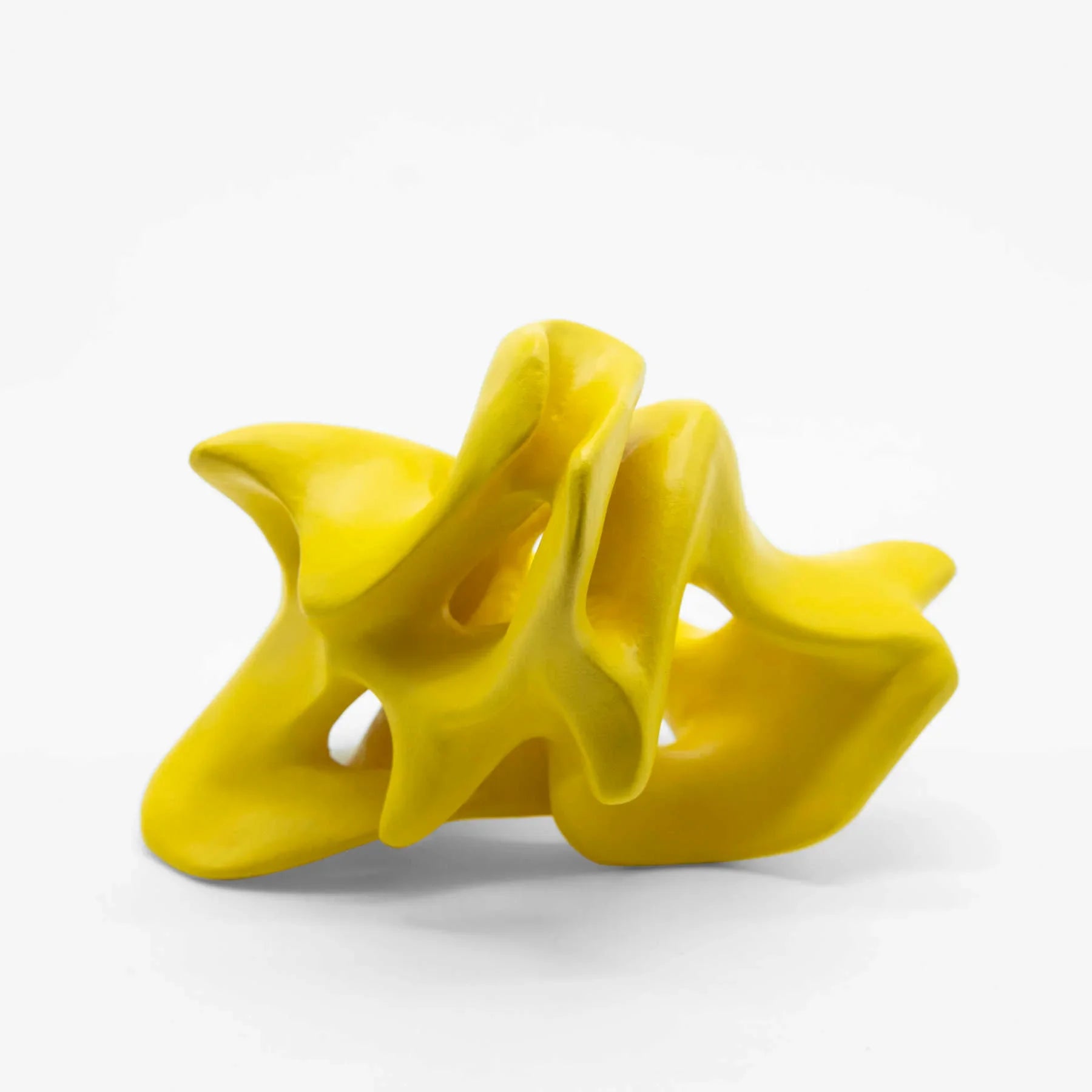 Yellow Ceramic Sculpture Art by Ariane Crovisier