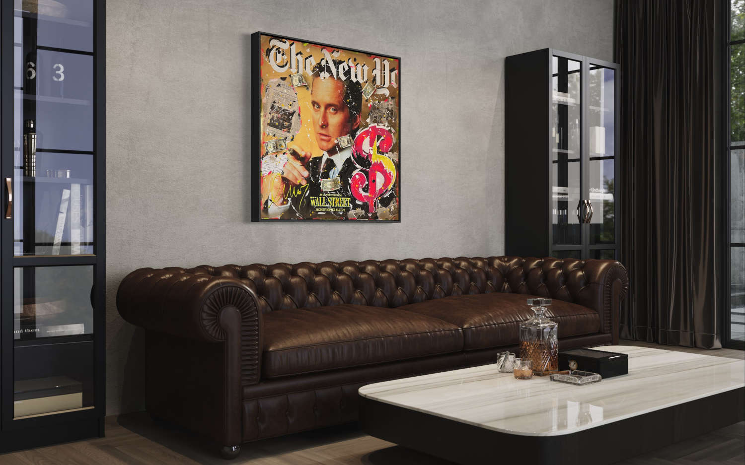 Wall Street Contemporary Pop Art Painting in Dubai