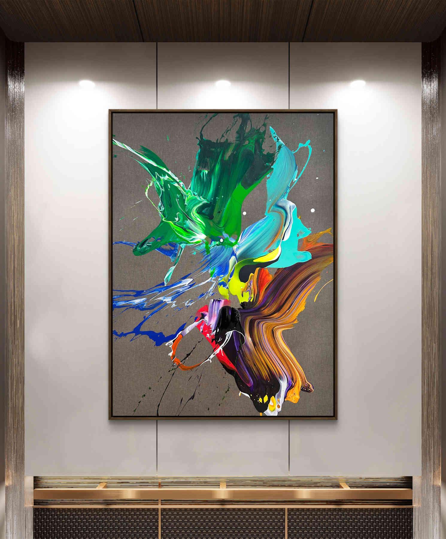 Colorful Abstract Painting By Nikolaos Schizas in Dubai