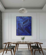 Blue Abstract Painting For Interior Design By Nikolaos Schizas in Dubai