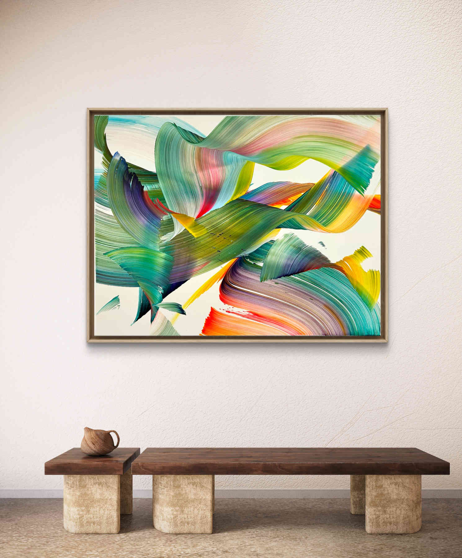 Colorful Abstract Painting By Nikolaos Schizas