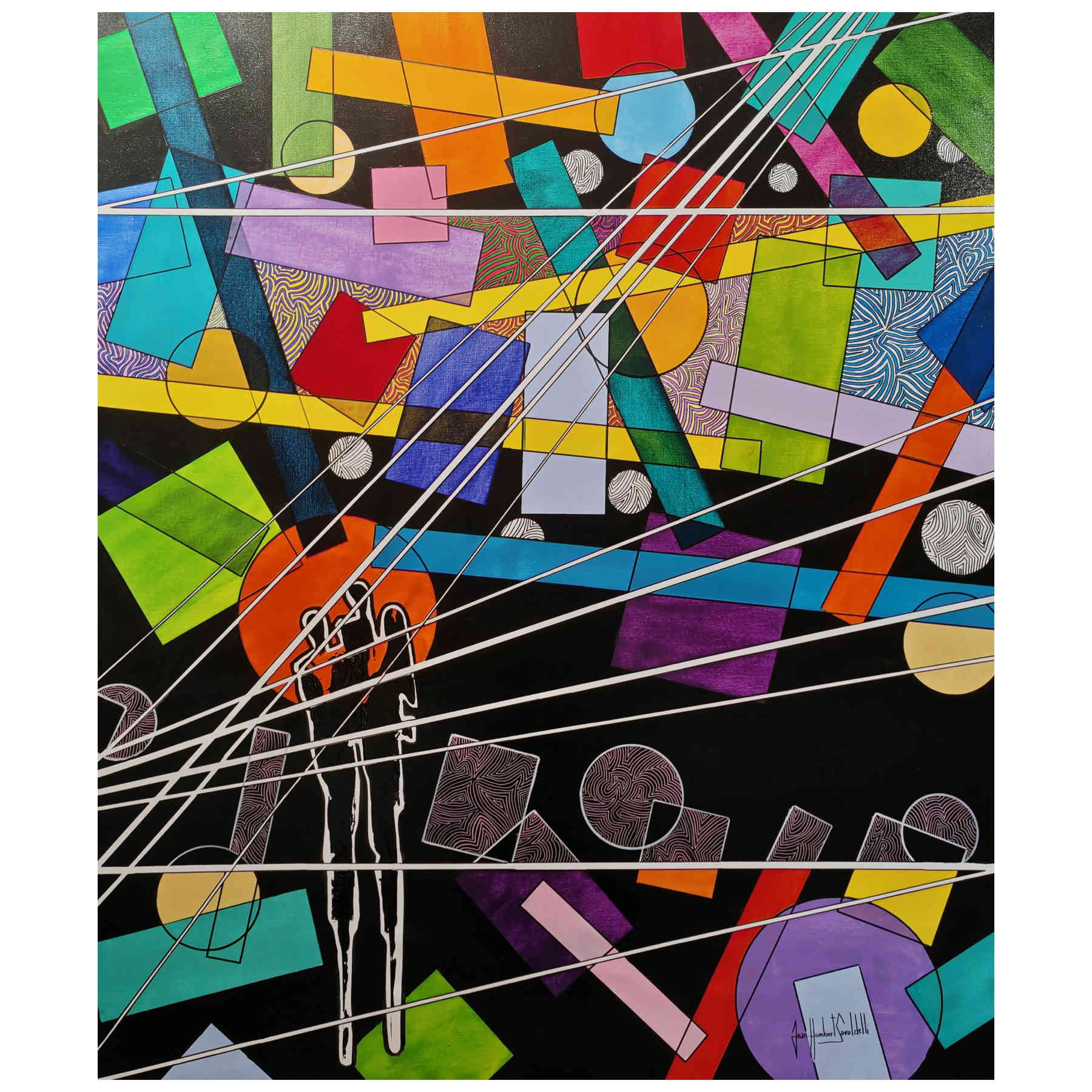 Contemporary Abstract Acrylic Painting By JH Savoldelli in Dubai