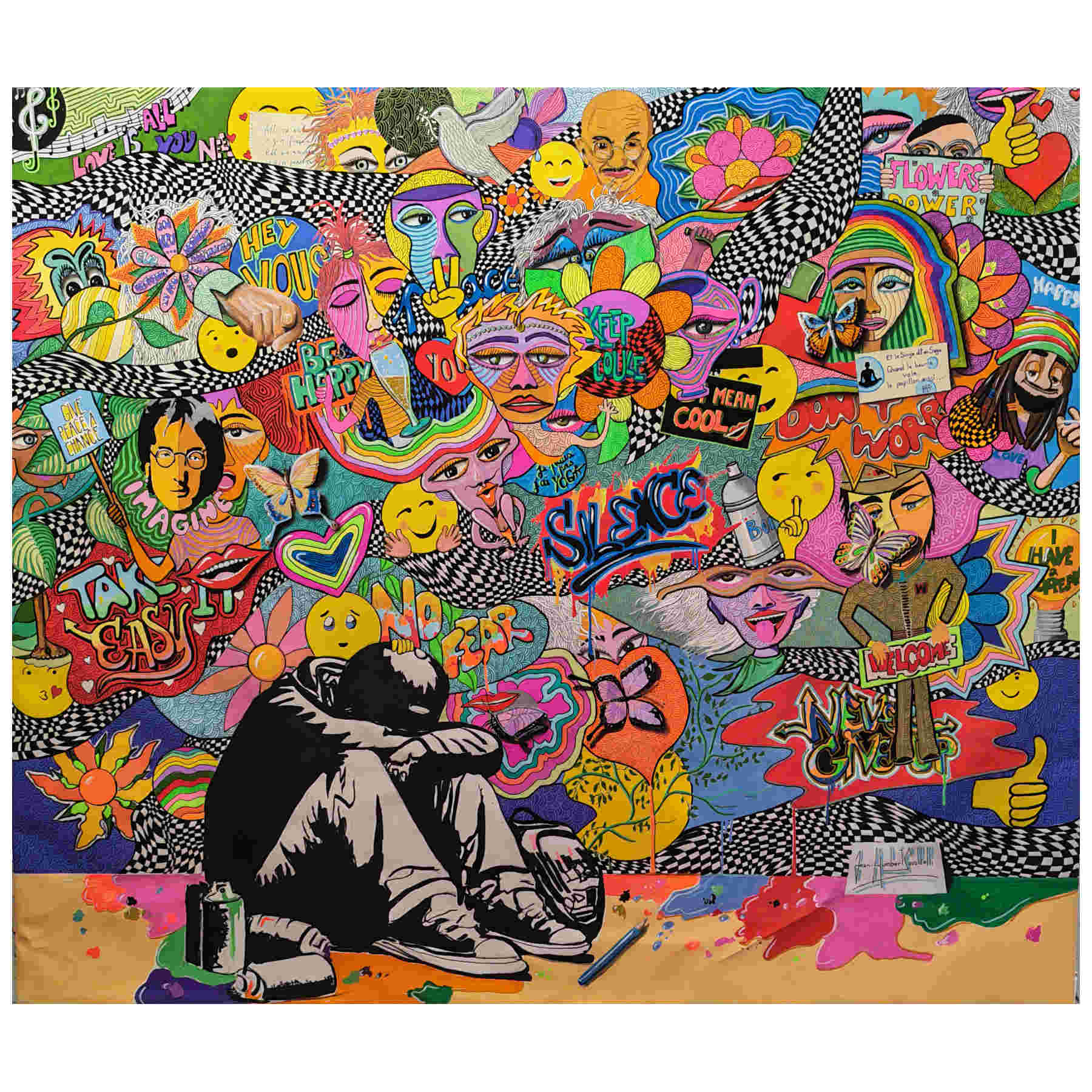 Contemporary Abstract Acrylic Painting By JH Savoldelli in Dubai