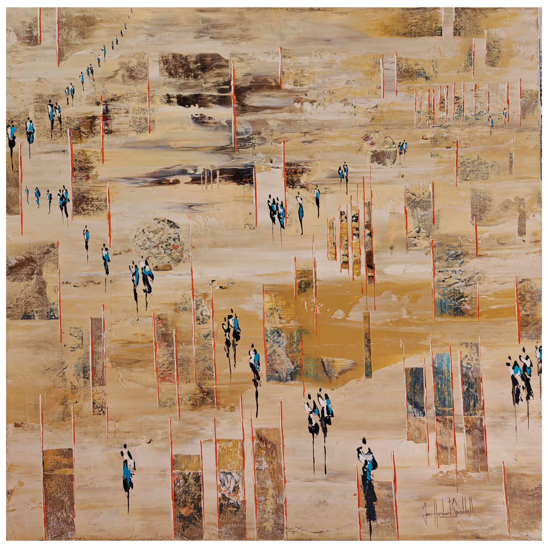 Contemporary Abstract Acrylic Painting By JH Savoldelli in Dubai