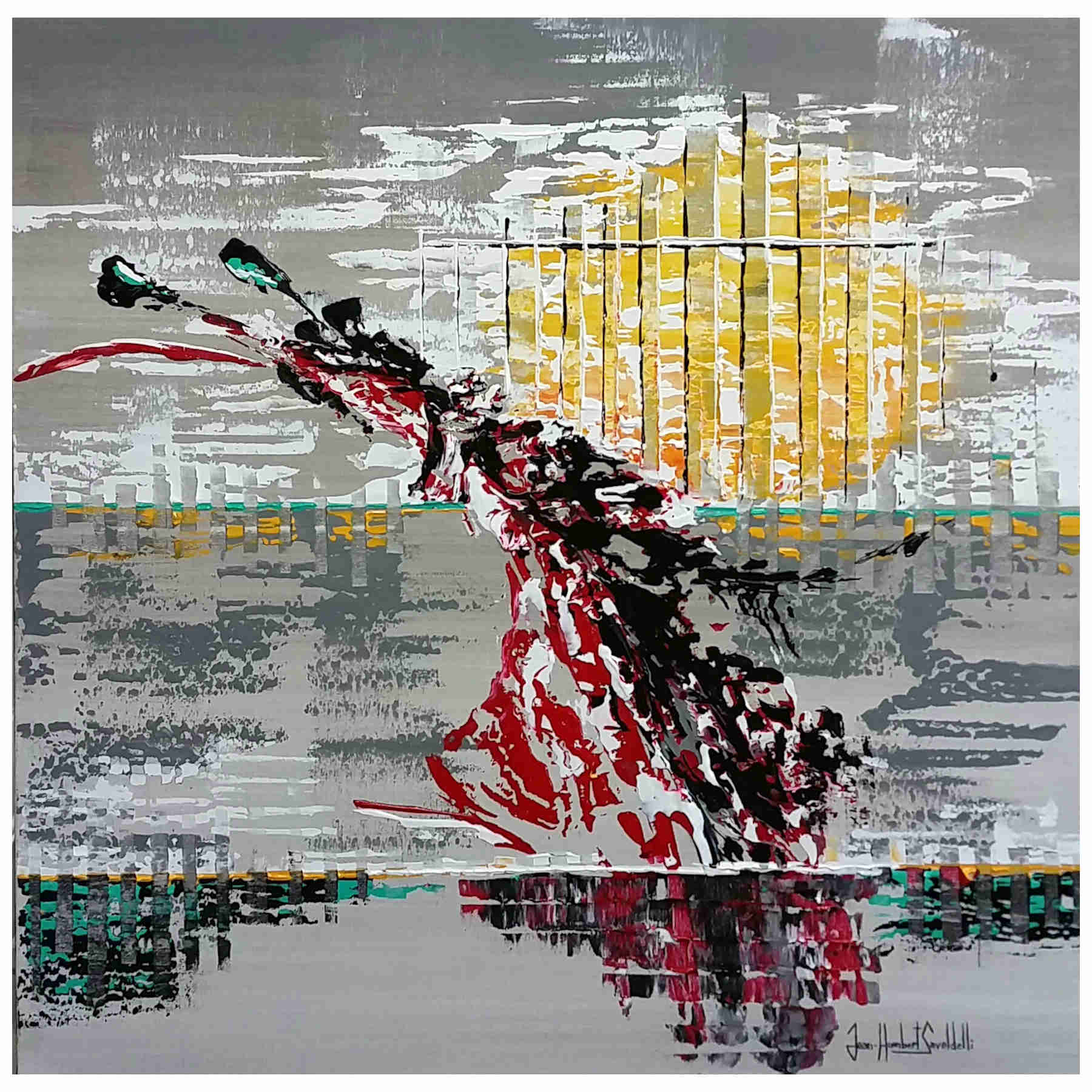 Contemporary Abstract Acrylic Painting By JH Savoldelli in Dubai