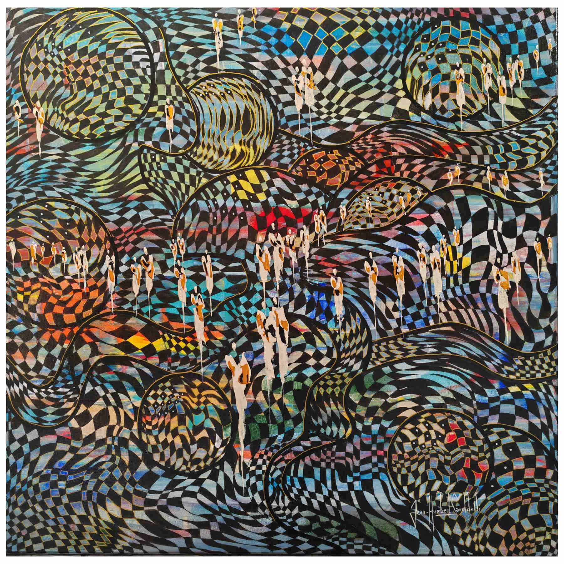 Contemporary Abstract Acrylic Painting By JH Savoldelli in Dubai