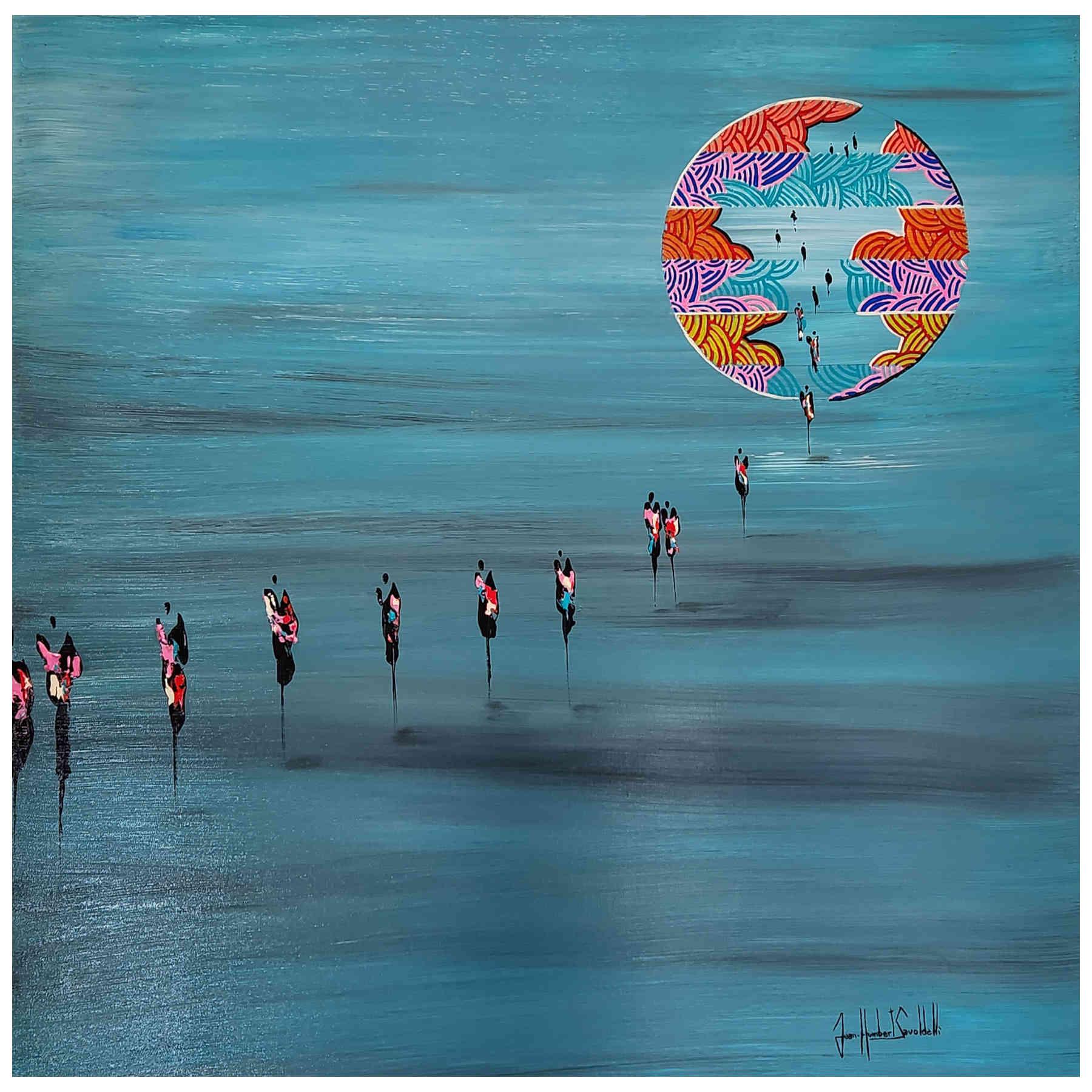 Contemporary Abstract Acrylic Painting By JH Savoldelli in Dubai