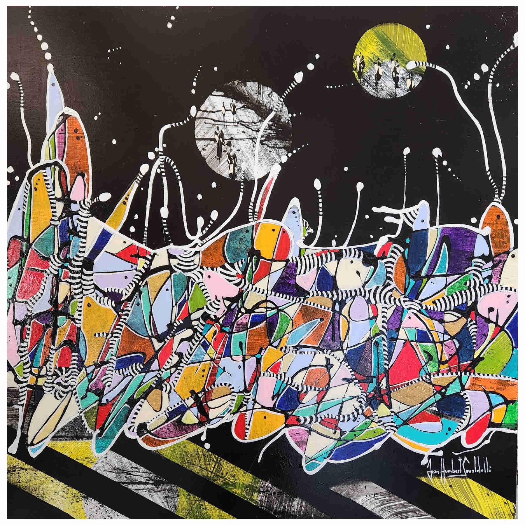 Contemporary Abstract Acrylic Painting By JH Savoldelli in Dubai