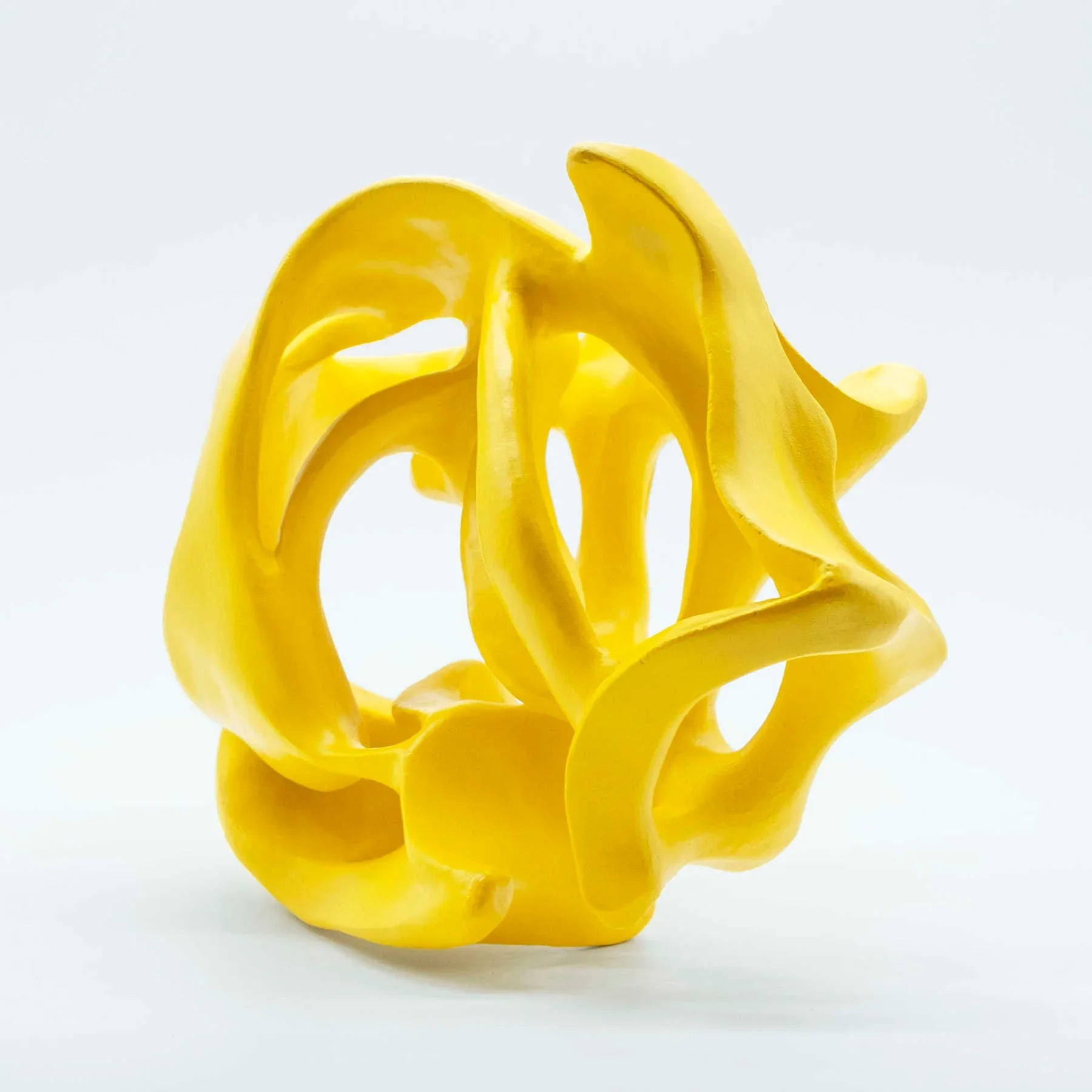 Yellow Ceramic Sculpture Art by Ariane Crovisier