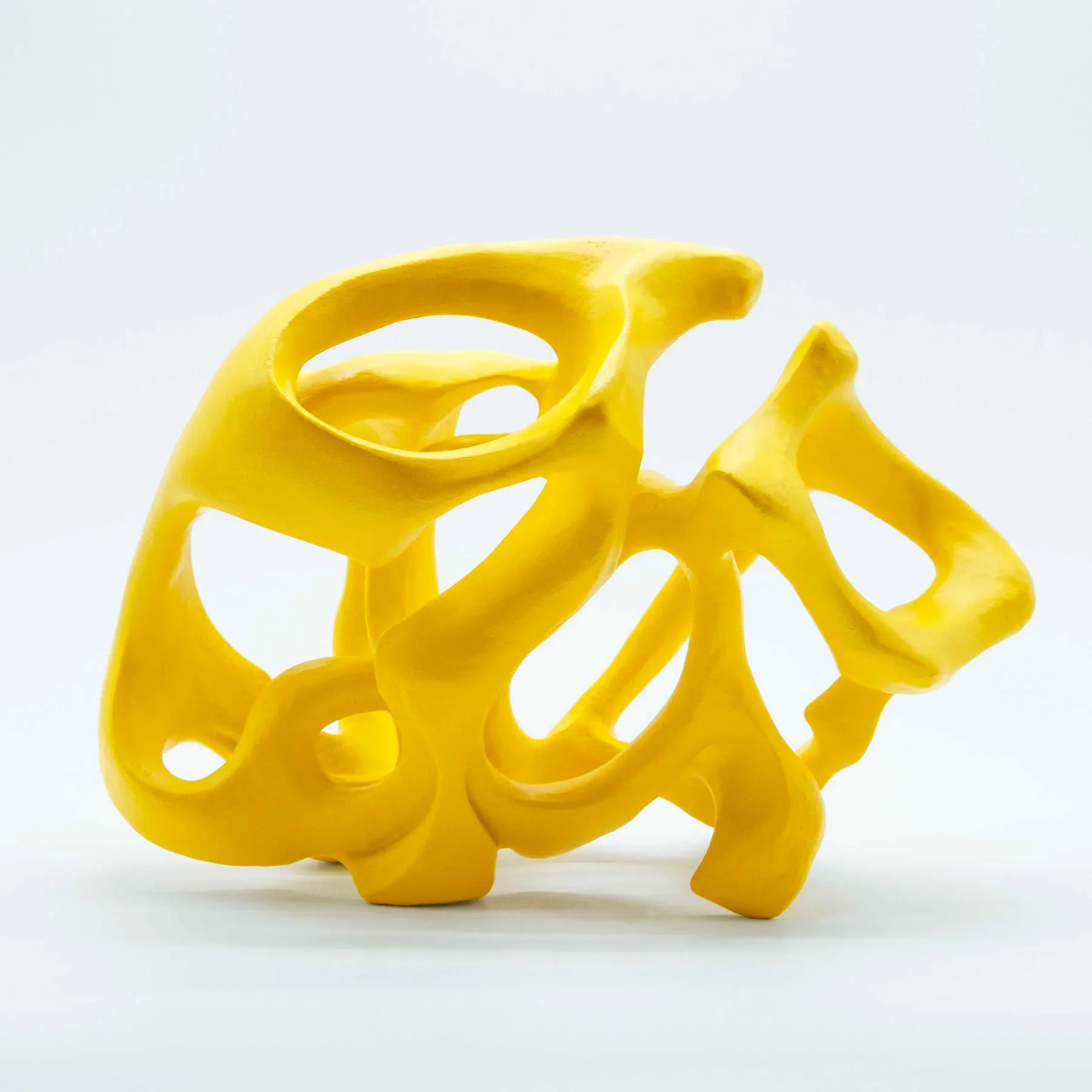 Yellow Ceramic Sculpture Art by Ariane Crovisier
