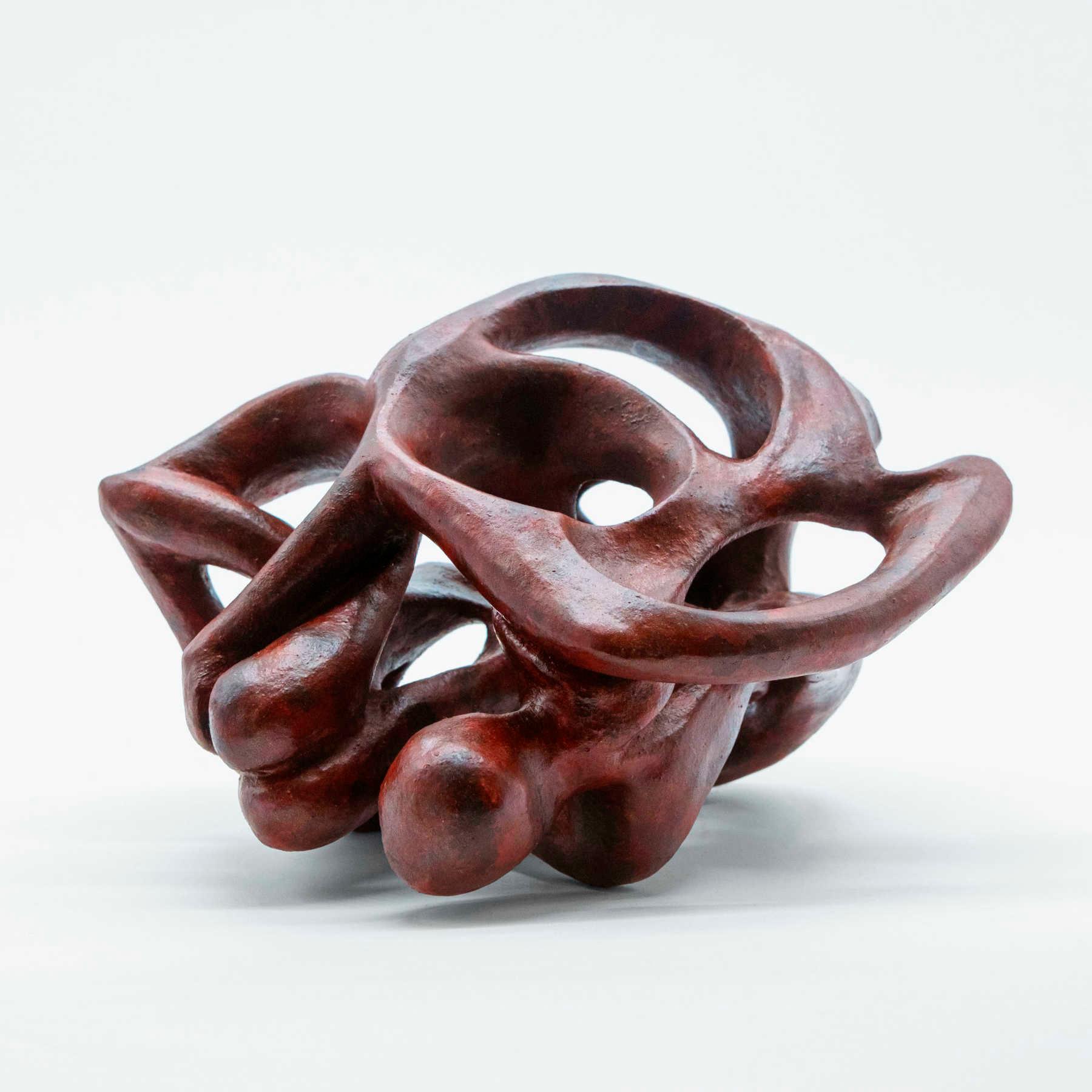 Red Ceramic Sculpture Art by Ariane Crovisier