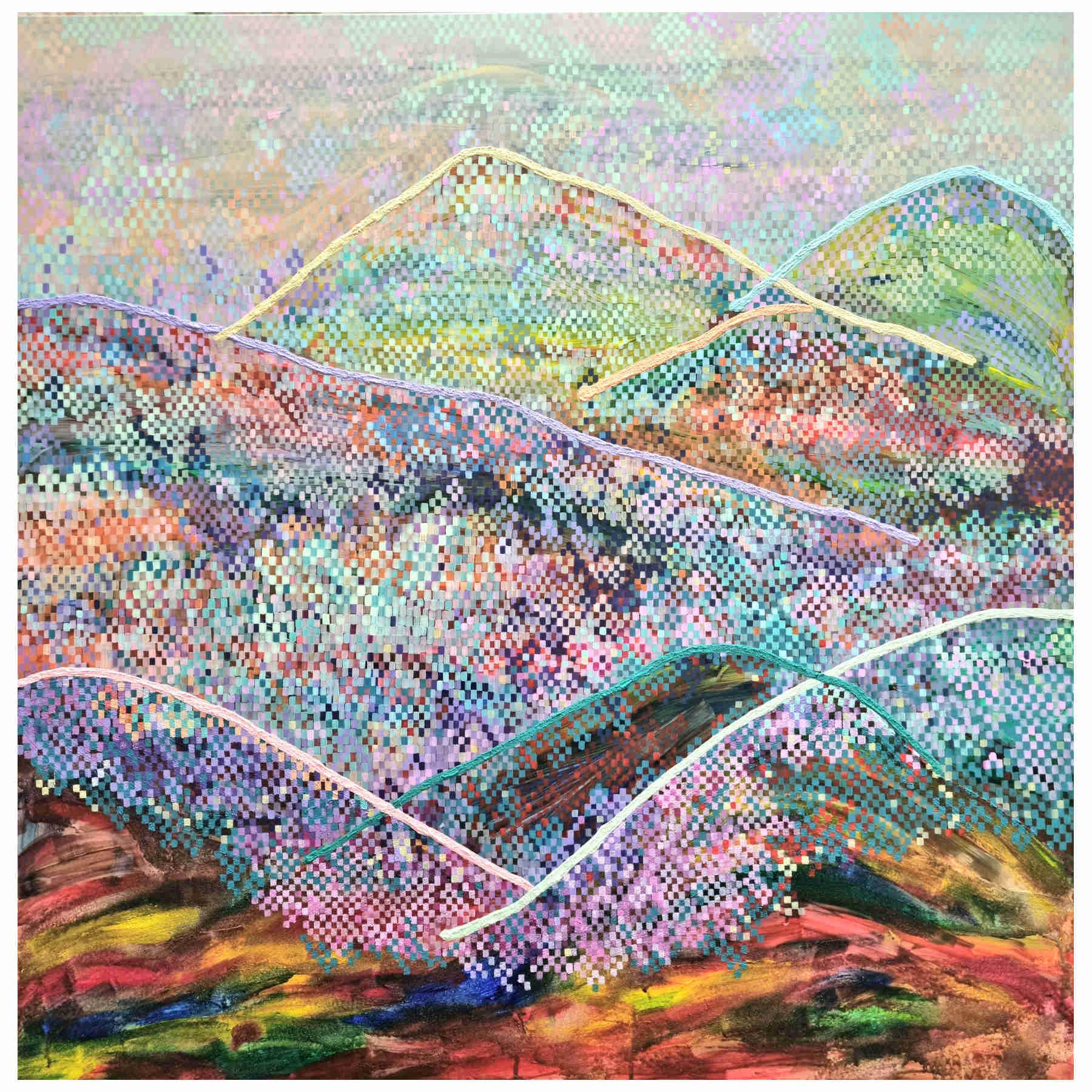 Mountain Landscape Mixed Media Painting By Hanji Park in Dubai