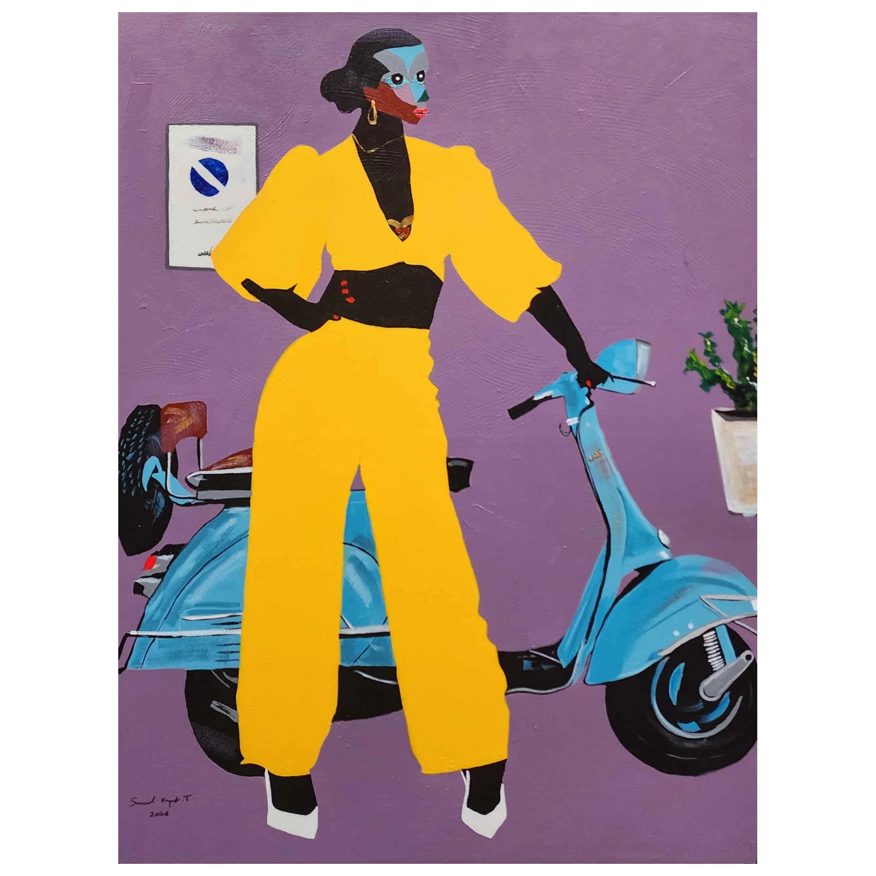 Mixed Media Painting - African Art By Samuel Kayode Toba in Dubai