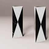 Black & White Marble Vase - Italian Designer Furniture & Decor Dubai