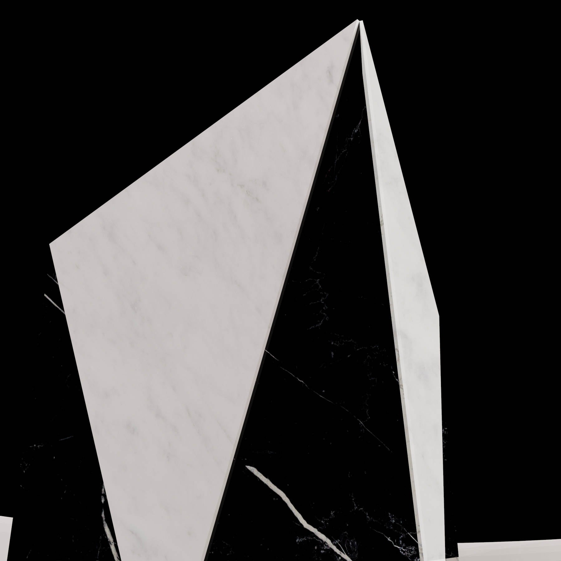Black & White Marble Vase - Italian Designer Furniture & Decor Dubai