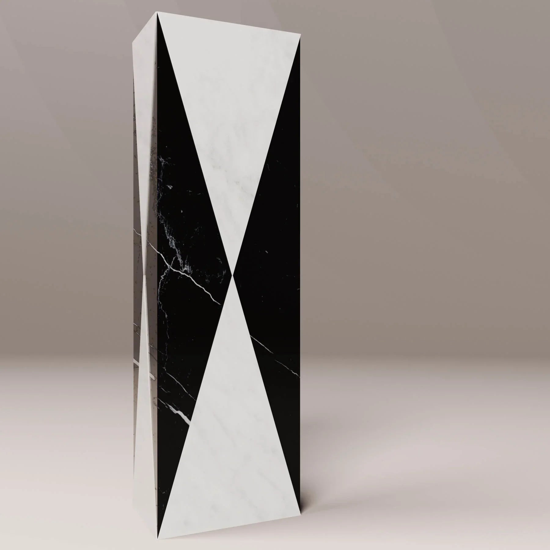 Black & White Marble Vase - Italian Designer Furniture & Decor Dubai