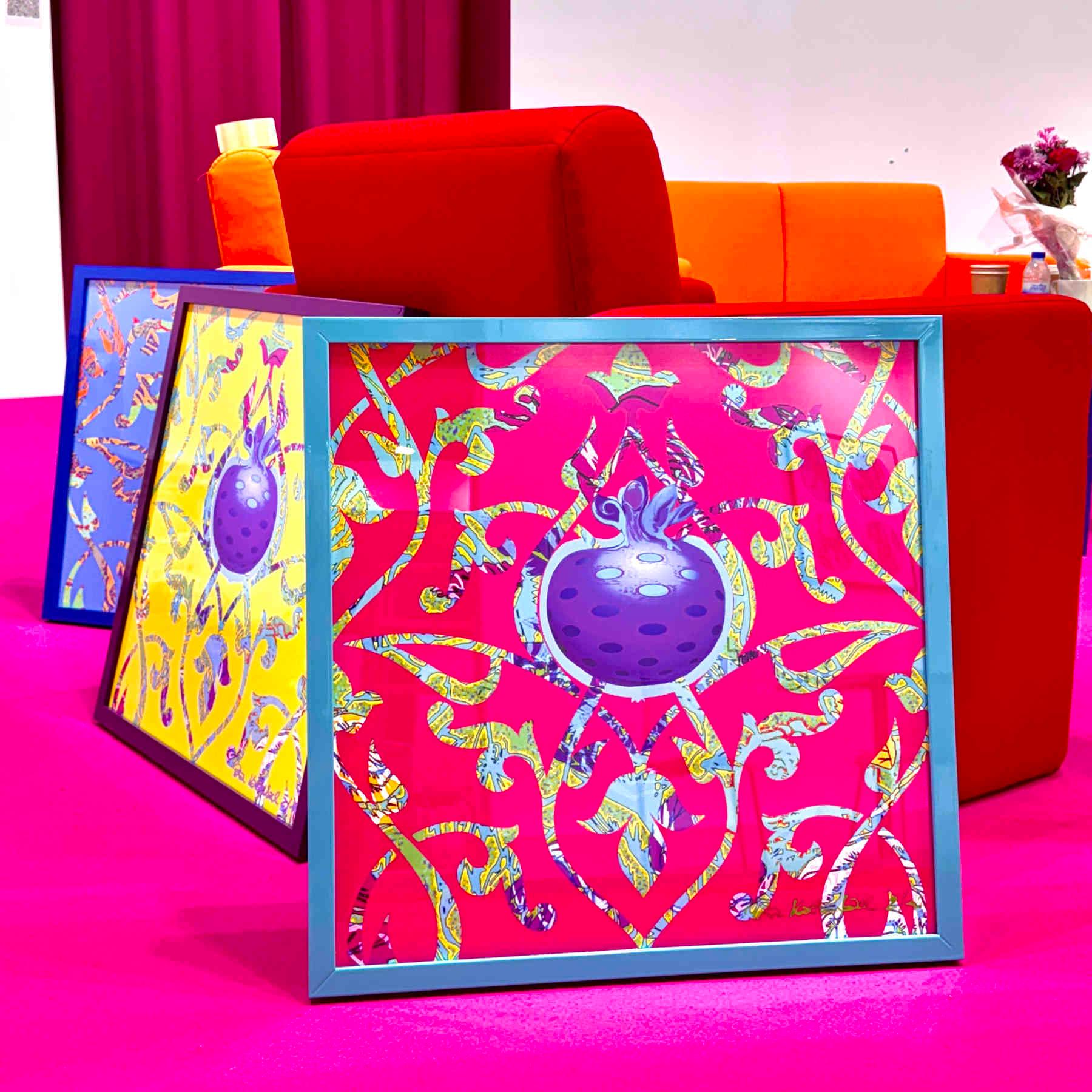 Pomegranate Forever Framed Print On Paper, Arab Pop Art Dubai