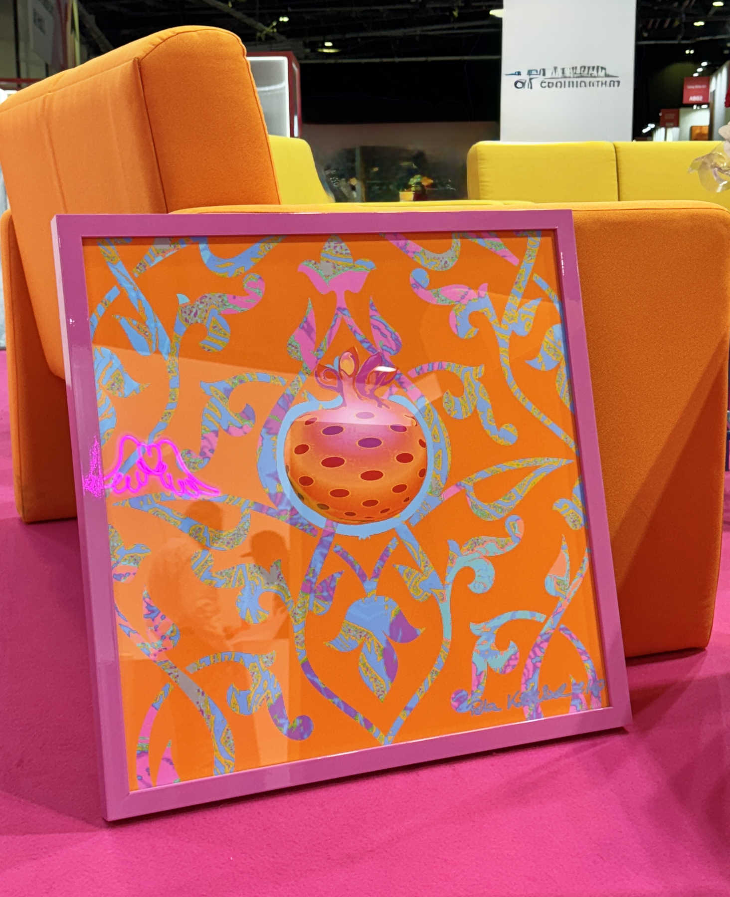 Pomegranate Forever Framed Print On Paper, Arab Pop Art Dubai