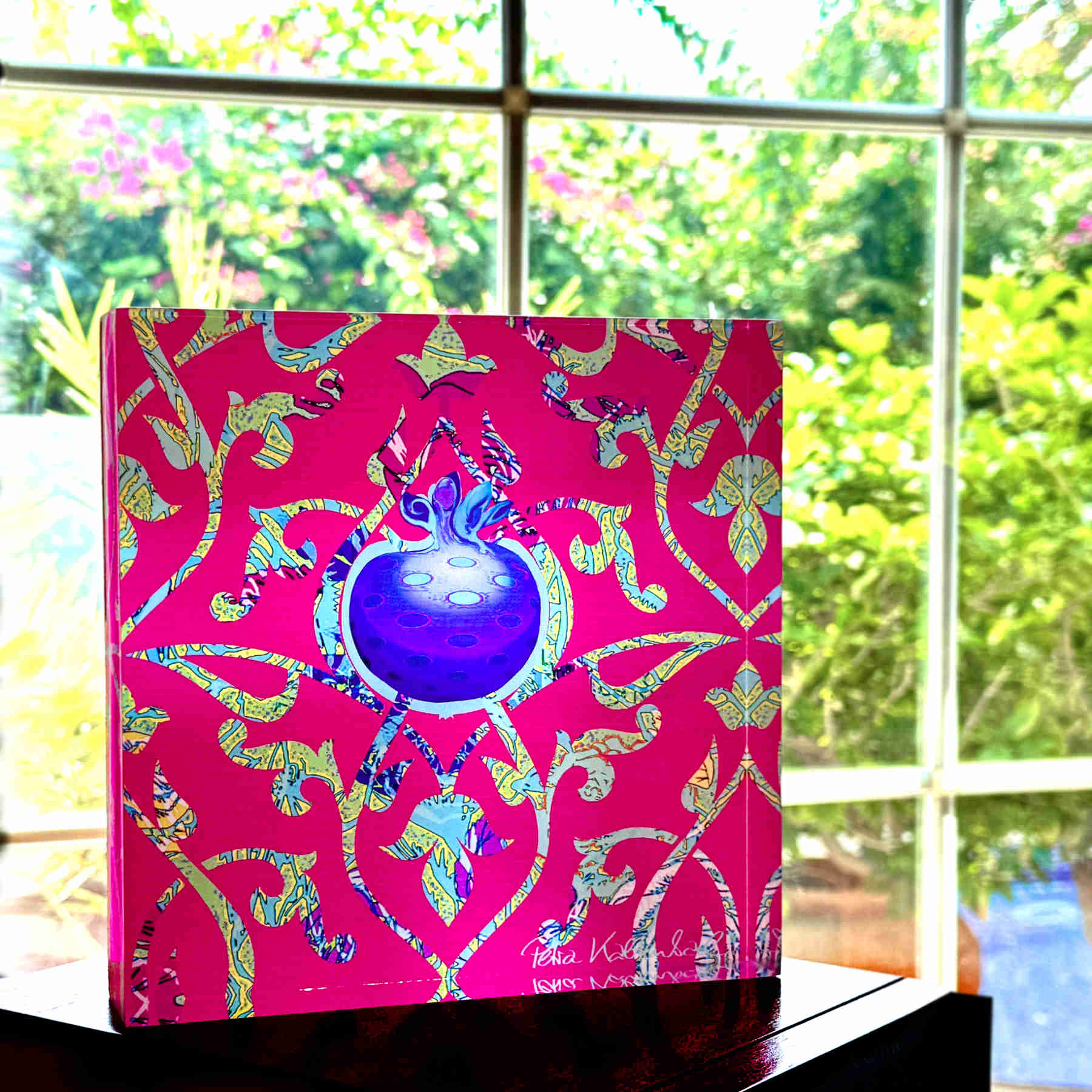 Pomegranate Acrylic Sculpture, Corporate Gifts By Petra Kaltenbach in Dubai