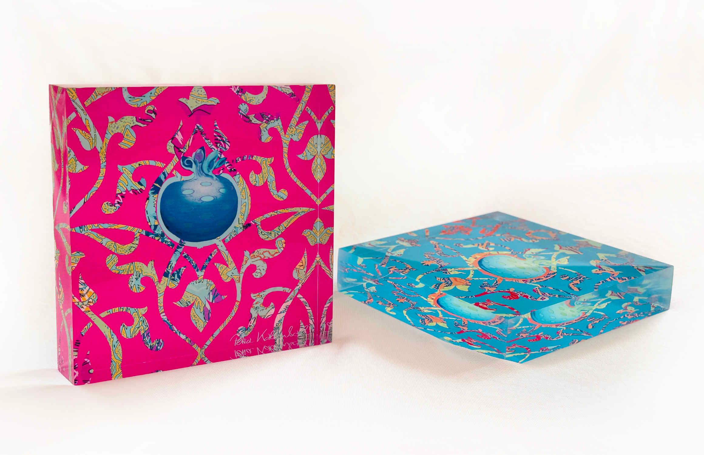 Pomegranate Acrylic Sculpture, Corporate Gifts By Petra Kaltenbach in Dubai