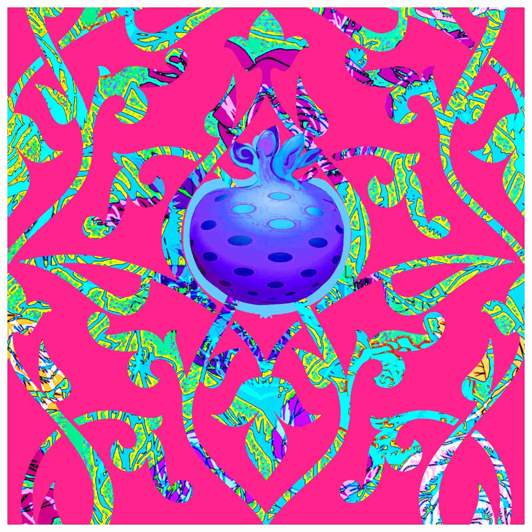 Pomegranate Forever Framed Print On Paper, Arab Pop Art Dubai