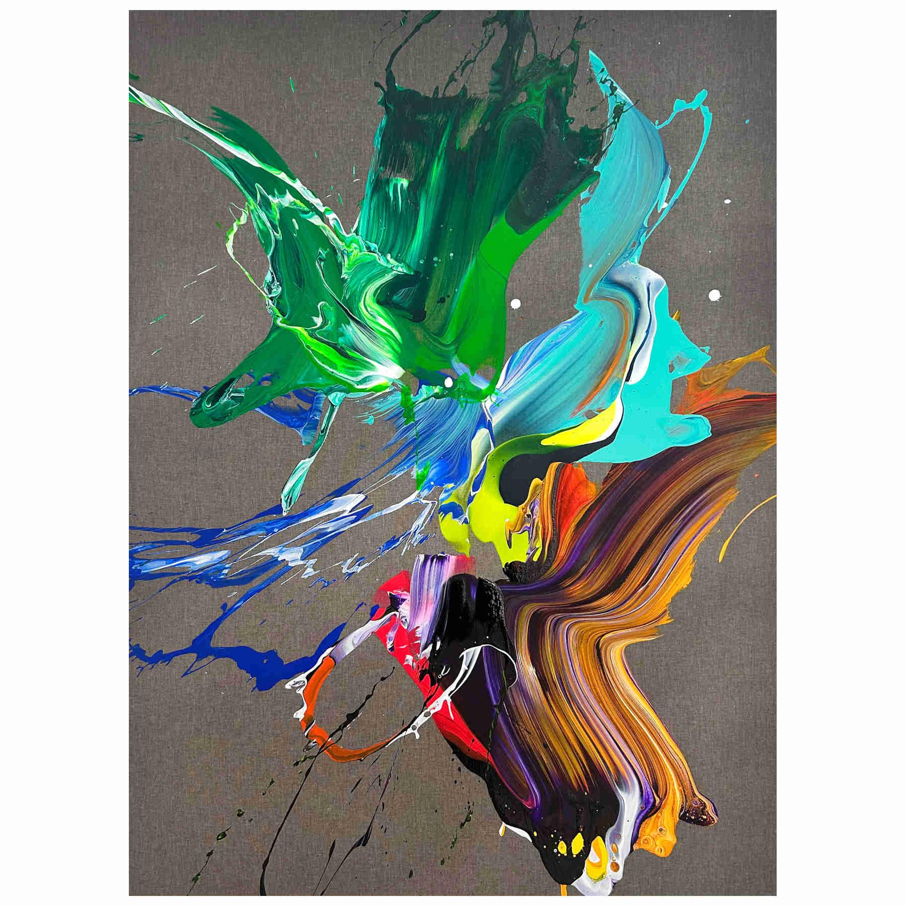 Colorful Abstract Painting By Nikolaos Schizas in Dubai