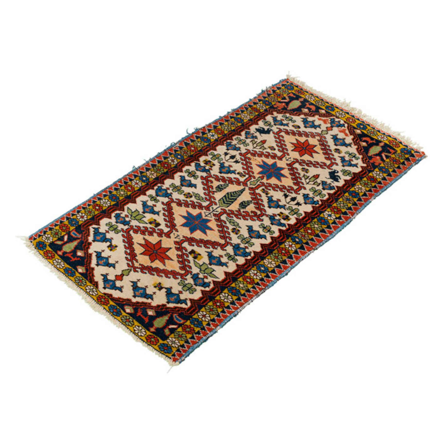 Qashqai Persian Carpet 55x100, Handmade Tribal Wool & Silk Rugs in Dubai