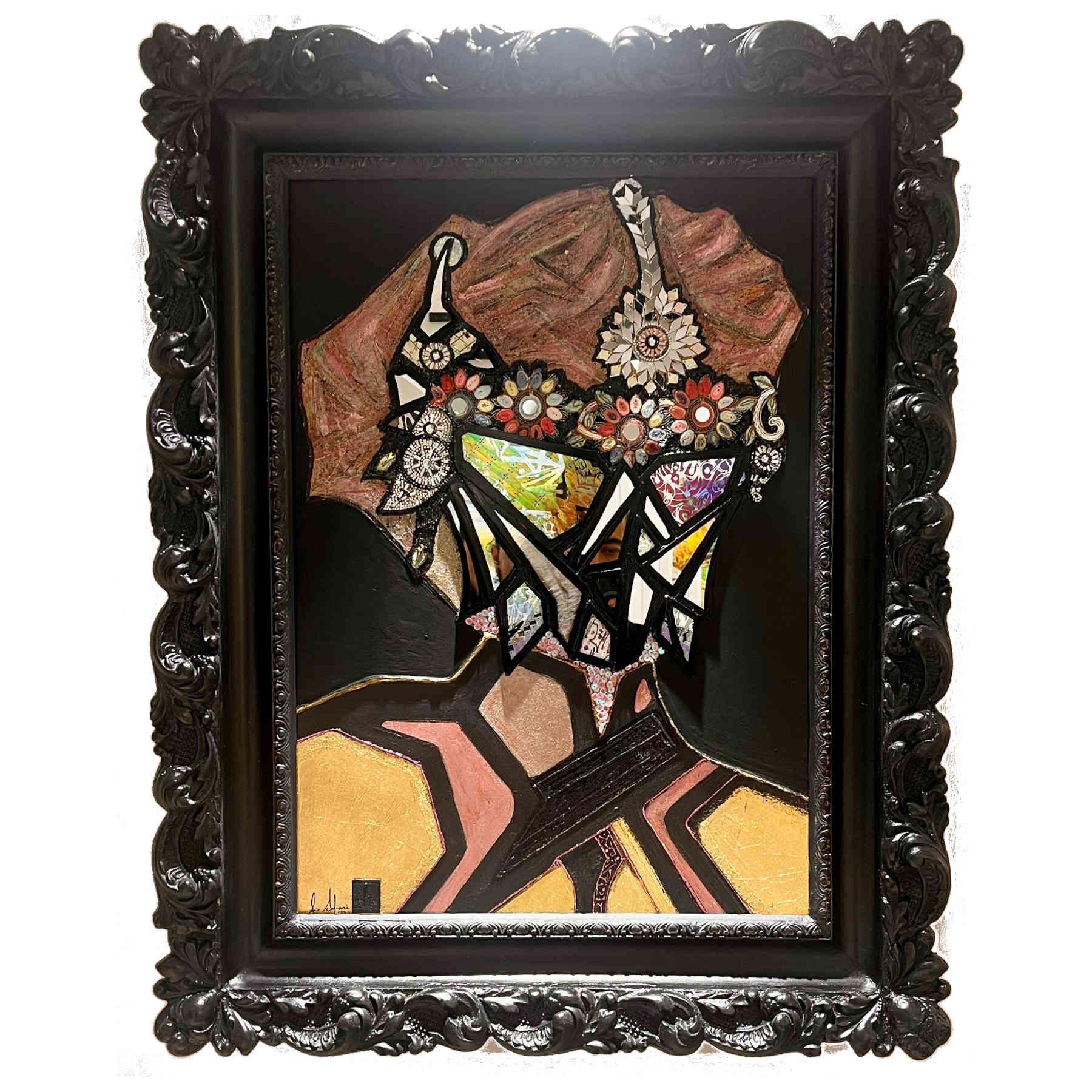 Queen Artemisia Mirror Artwork, Custom Made Mirrors and Mixed Media Wall Art in Dubai