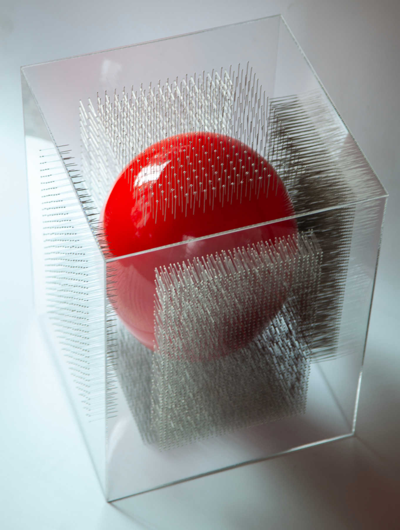 Red Balloon Mixed Media Sculpture - Modern Installation Art By Diana Beltrán