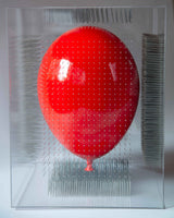Red Balloon Mixed Media Sculpture - Modern Installation Art By Diana Beltrán