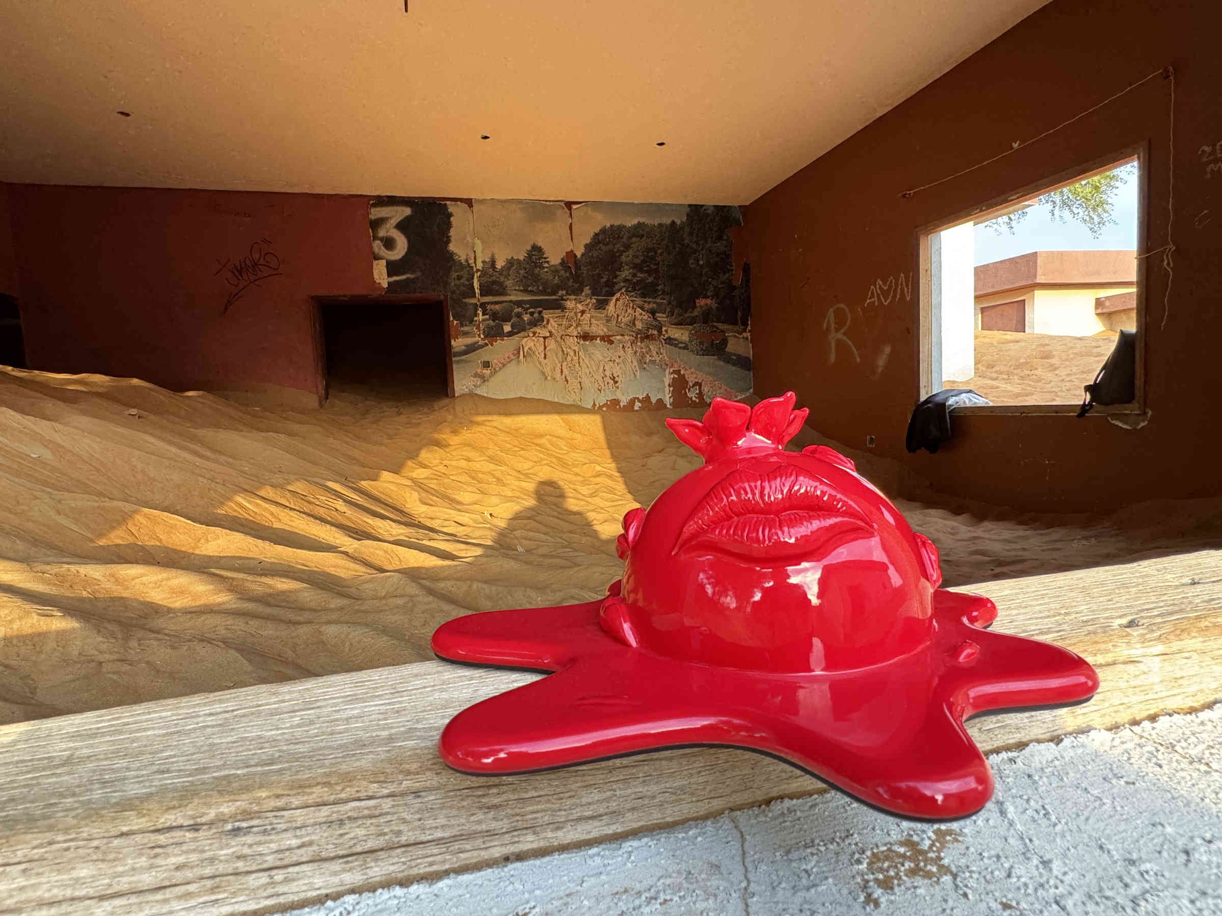 Be My Darling Red Pomegranate Resin Sculpture Dubai
