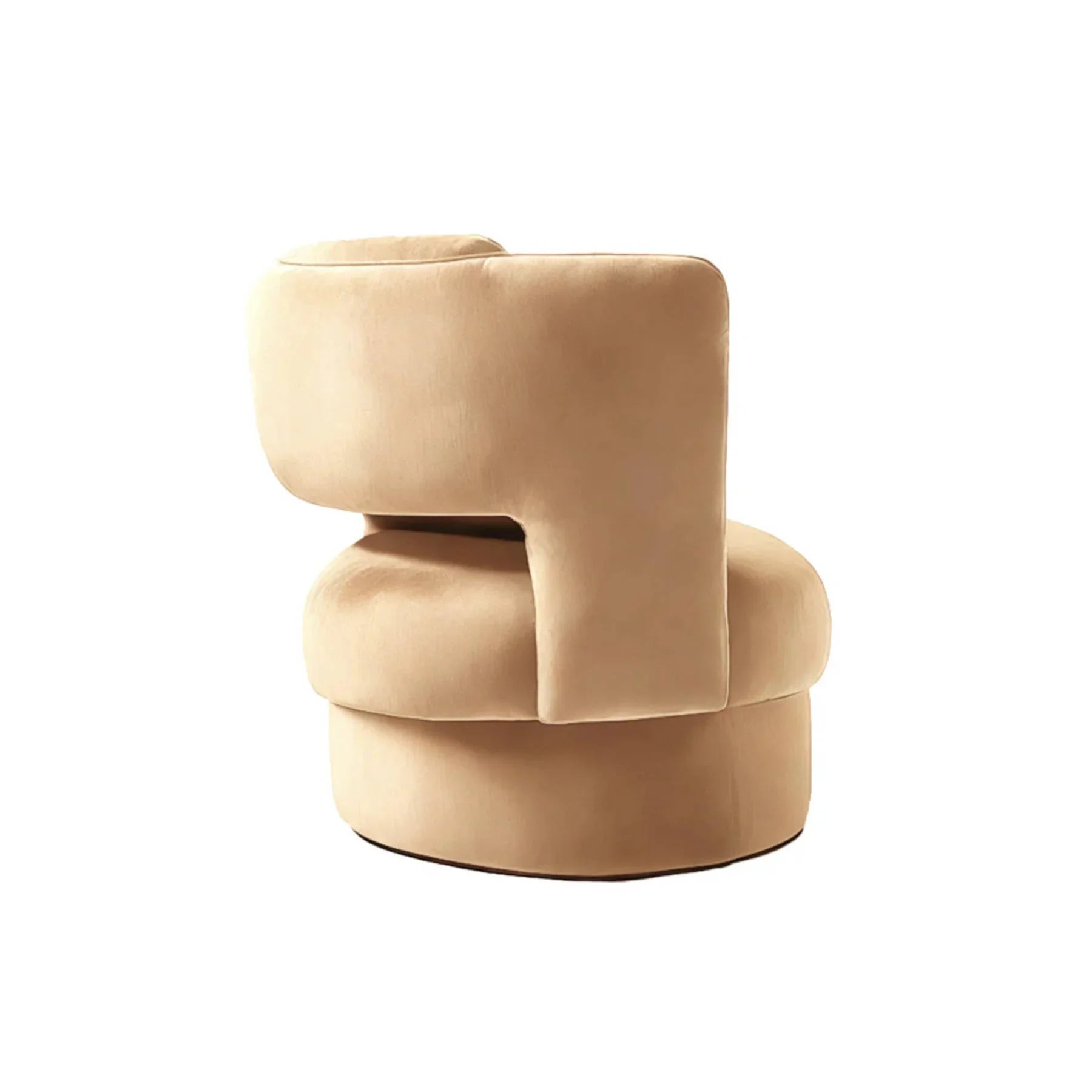 Beige Velvet Armchair, Bold Contemporary Furniture Designs