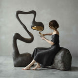 ROSTOK Black Contemporary Floor Lamp By Pavel Vishnevsky