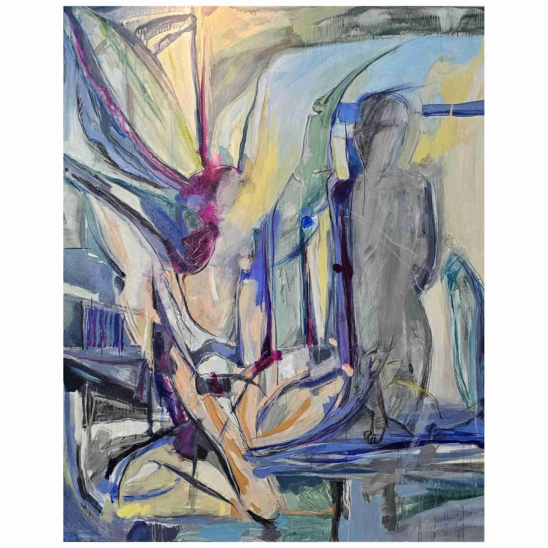 Contemporary Abstract Acrylic Painting By Elahm Ghorbanishad