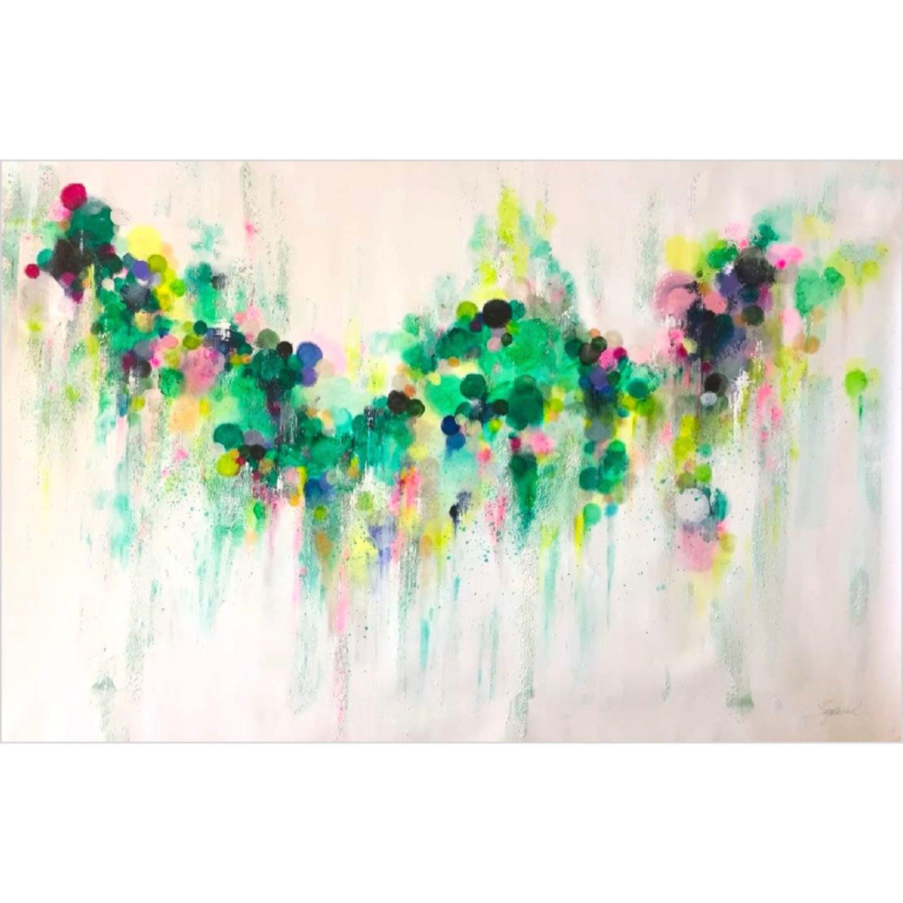 Jardins Divers Acrylic on Canvas Painting - Contemporary Art by Saghar Rad in Dubai