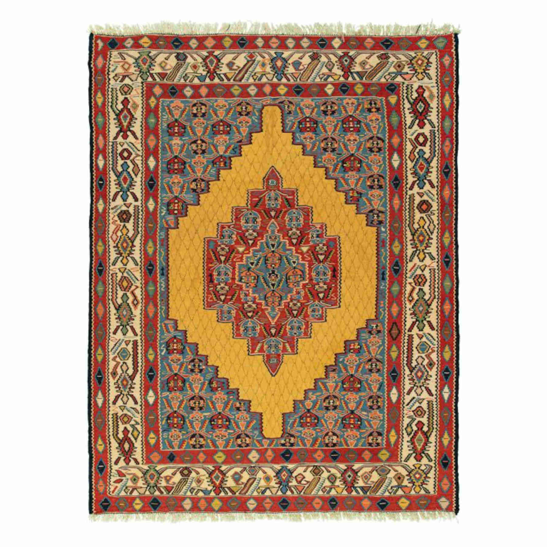 Royal Sanandaj Persian Kilim 120x156, Handmade Nomadic Wool Rugs & Kilims in Dubai