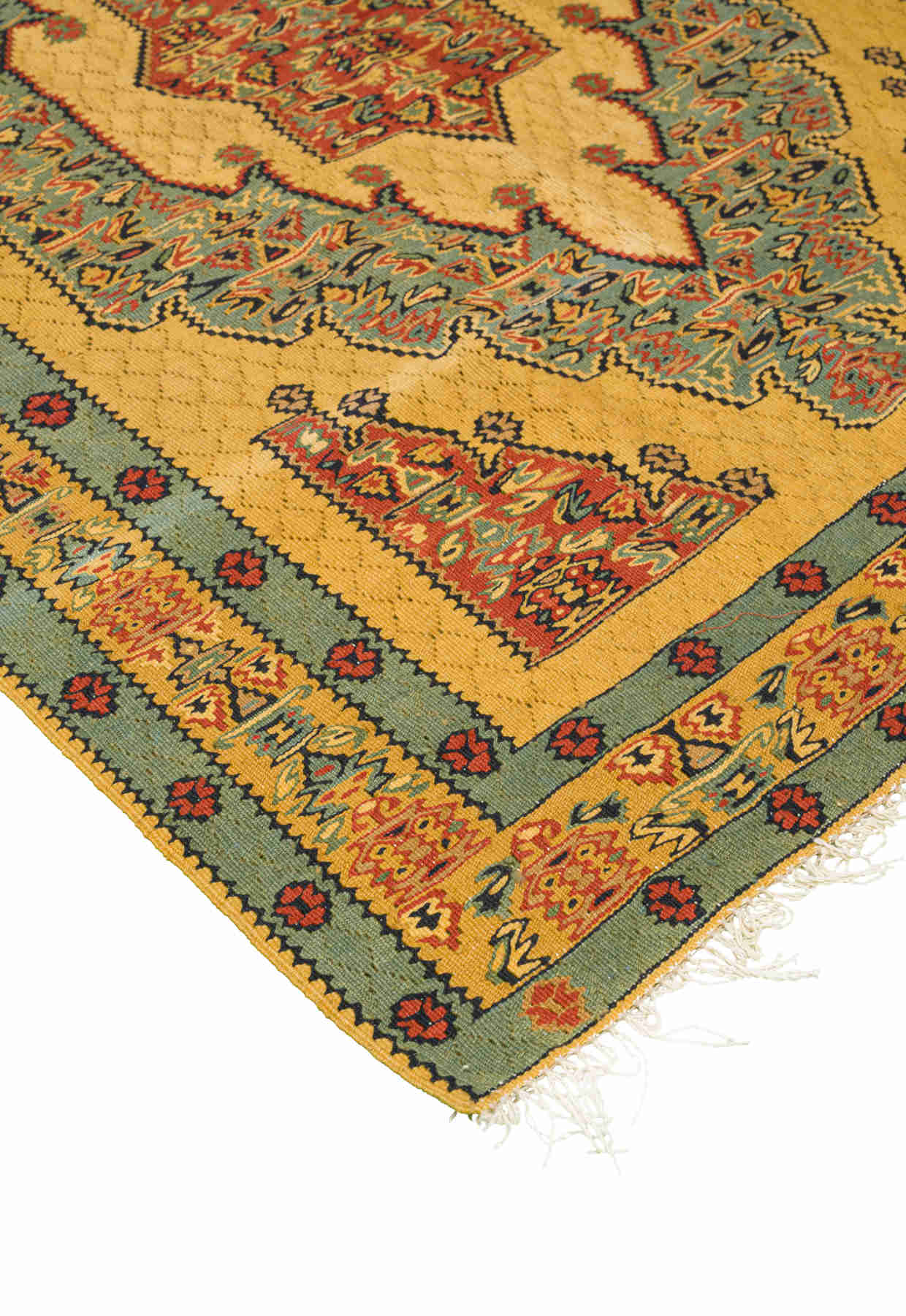 Medallion Sanandaj Persian Kilim 102x150, Handmade Nomadic Wool Rugs & Kilims in Dubai