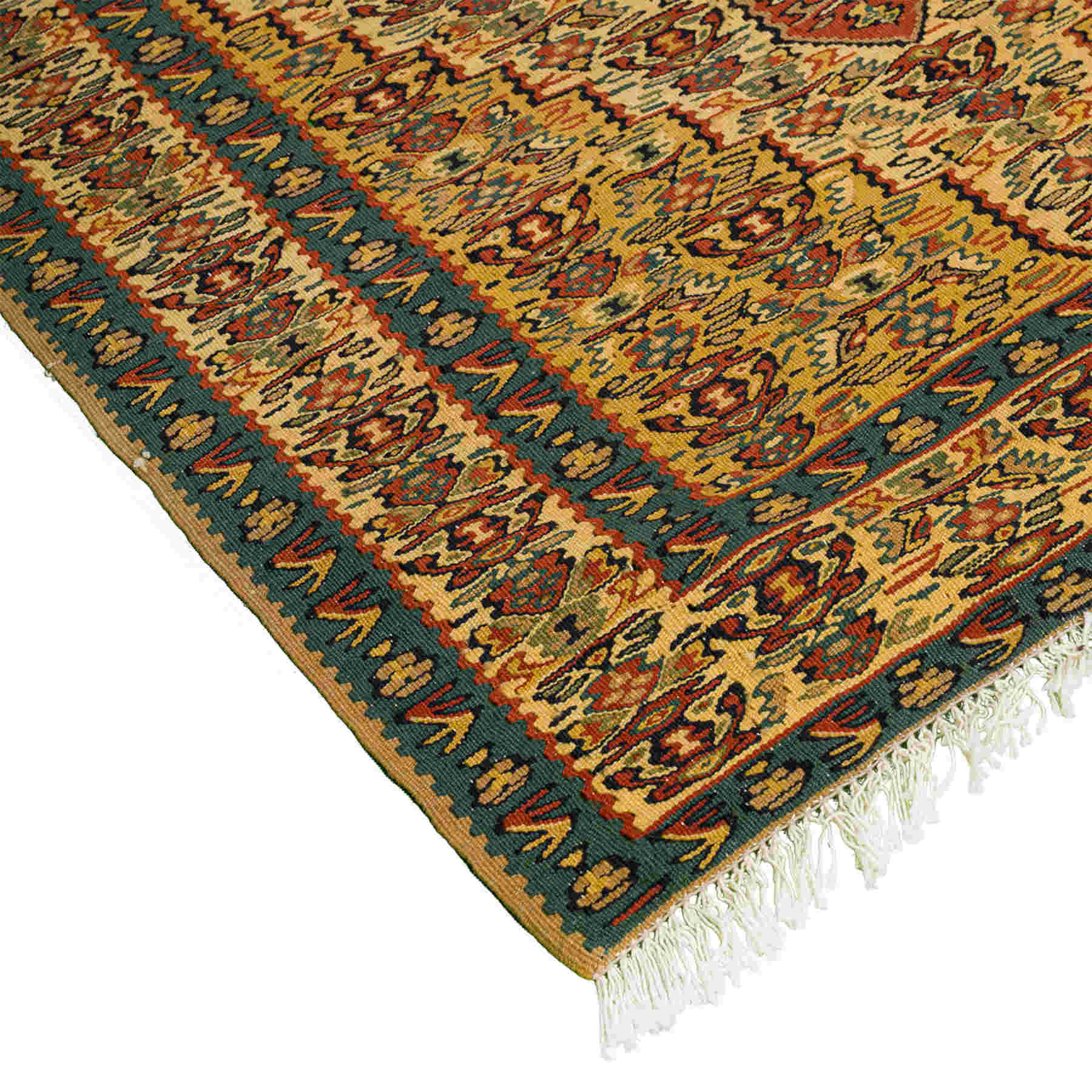 Medallion Sanandaj Persian Kilim 100x150, Handmade Nomadic Wool Rugs & Kilims in Dubai