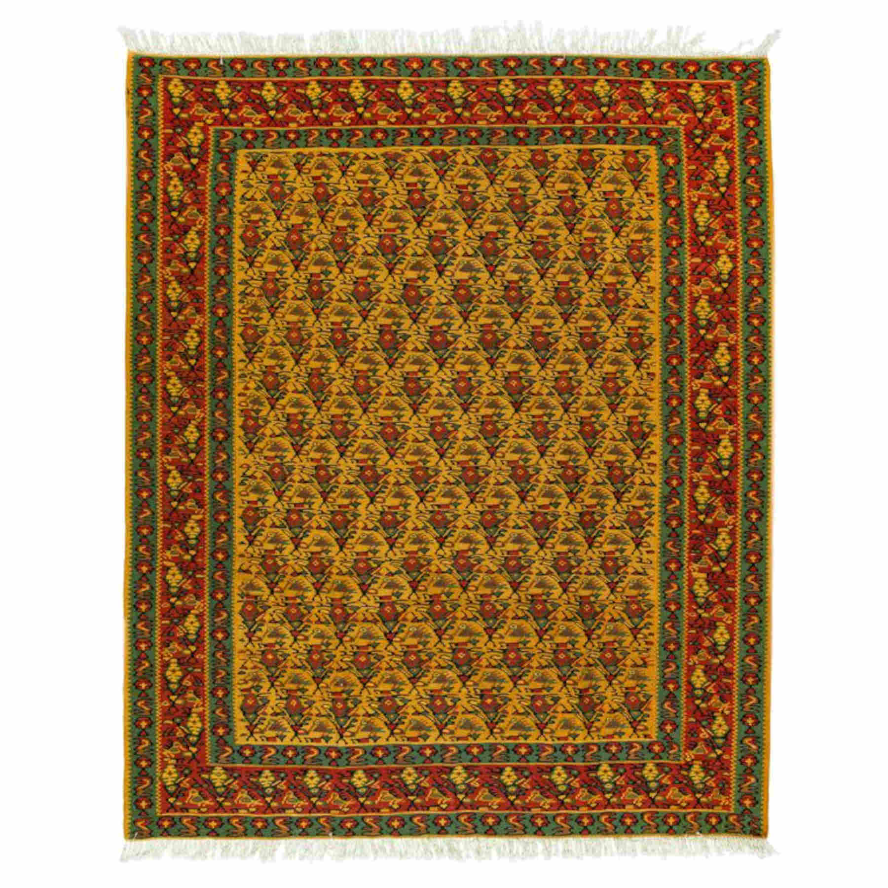 Stone & Glass Sanandaj Persian Kilim 130x160, Handmade Nomadic Wool Rugs & Kilims in Dubai