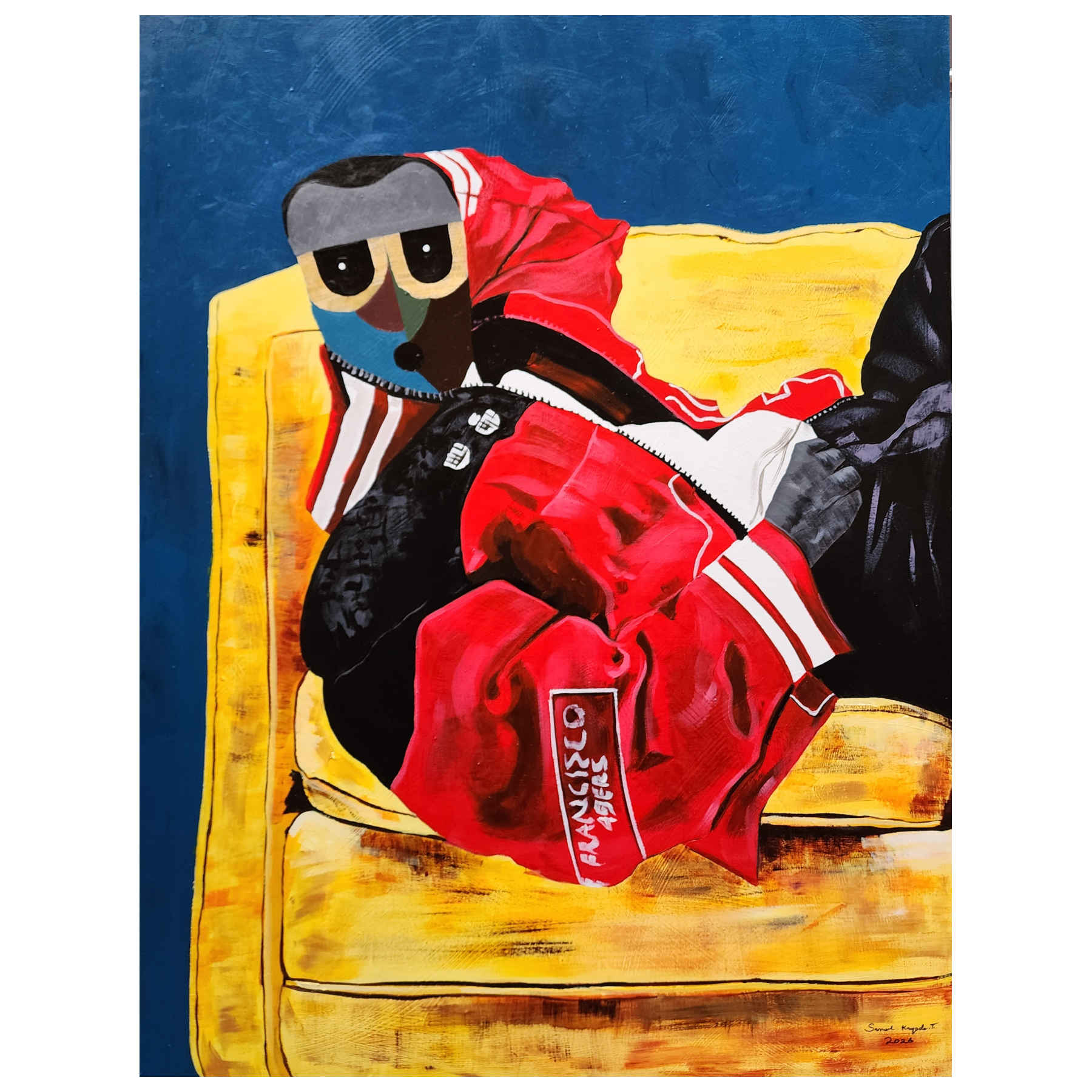 Mixed Media Painting, African Art By Samuel Kayode Toba in Dubai